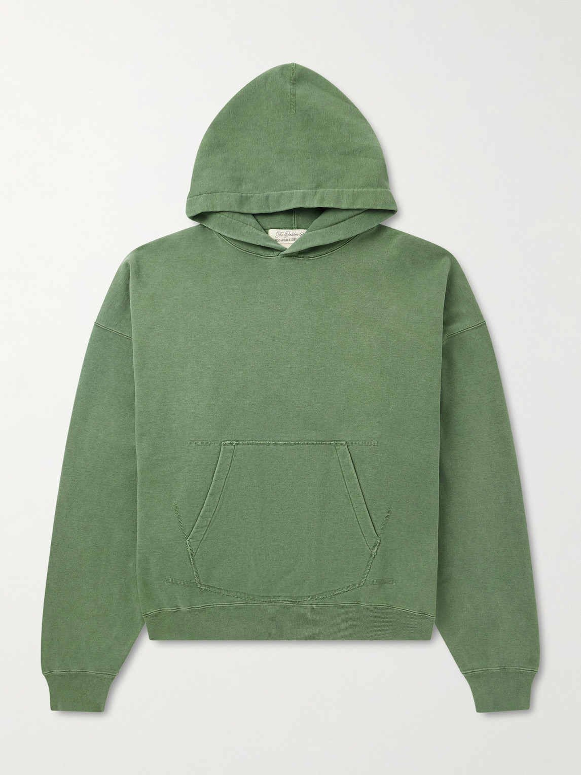 Remi Relief Cotton-jersey Hoodie In Green