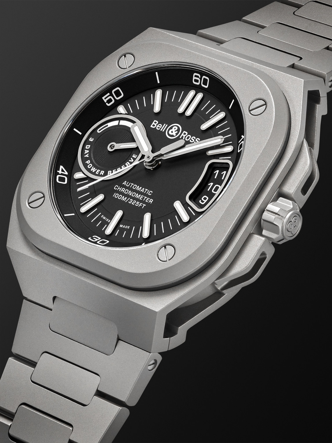  Bell & Ross - Br-x5 Automatic Chronometer 41mm Titanium Watch, Ref. No. Brx5r-bl-ti/sti - Men - Black 
