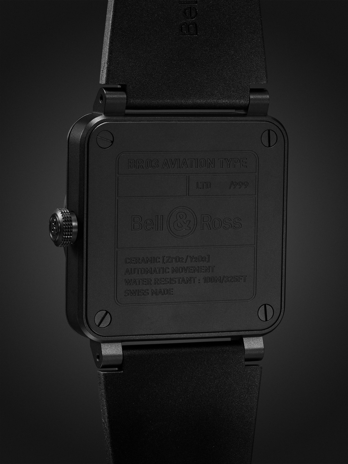  Bell & Ross - Br-03 Horizon Limited Edition Automatic 41mm Ceramic And Rubber Watch, Ref. No. Br03a-hrz-ce/srb - Men - Black 