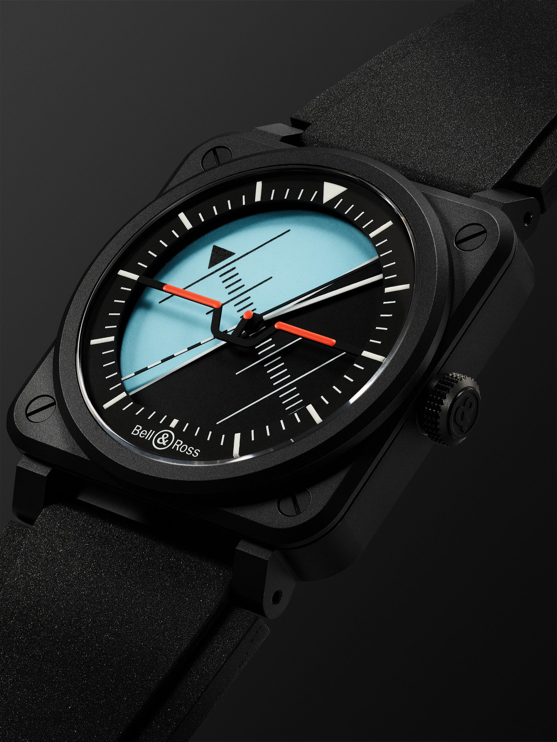  Bell & Ross - Br-03 Horizon Limited Edition Automatic 41mm Ceramic And Rubber Watch, Ref. No. Br03a-hrz-ce/srb - Men - Black 