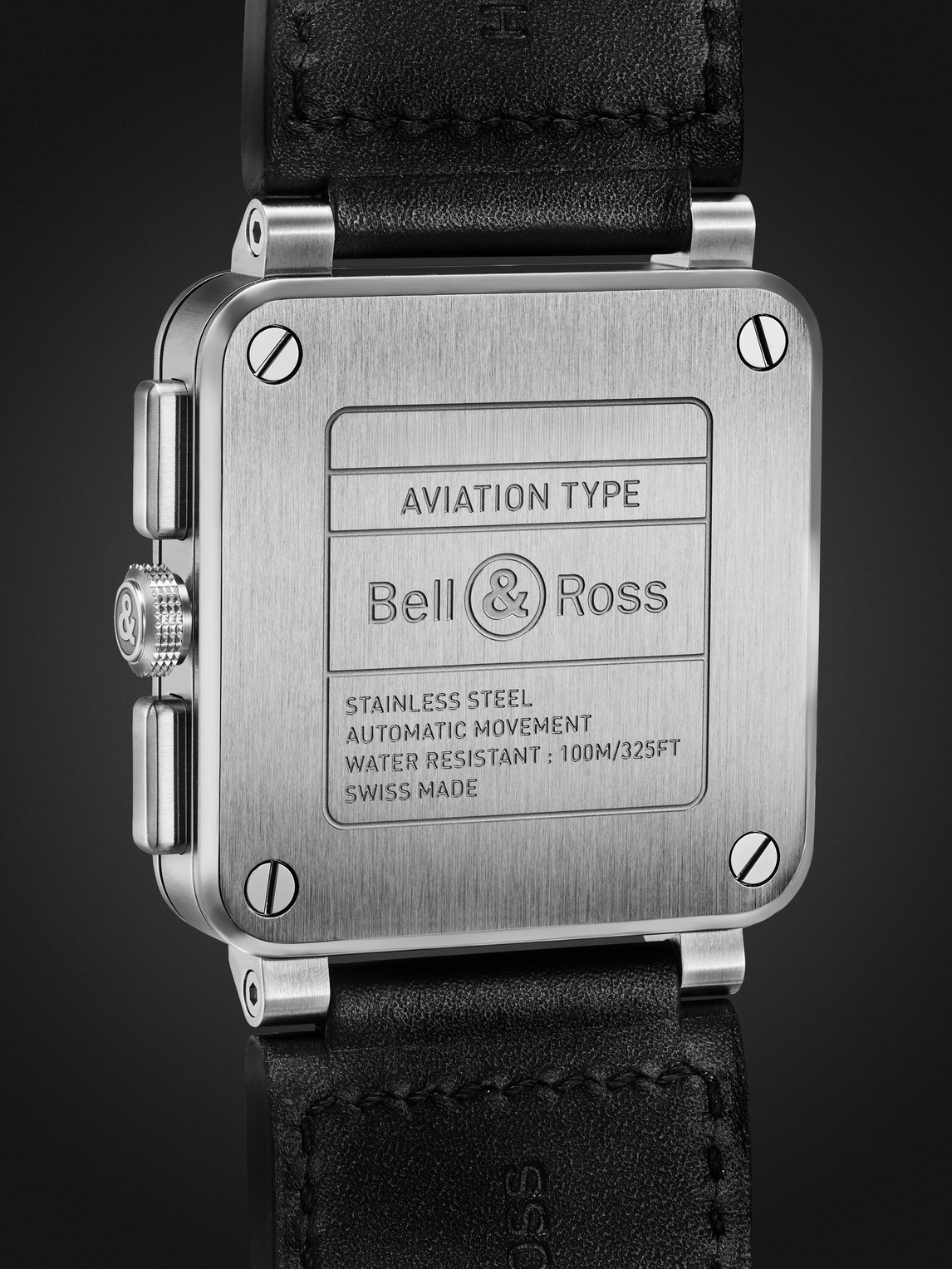  Bell & Ross - Br 03 Automatic Chronograph 42mm Stainless Steel And Leather Watch, Ref. No. Br0394-blc-st/sca - Men - Black 