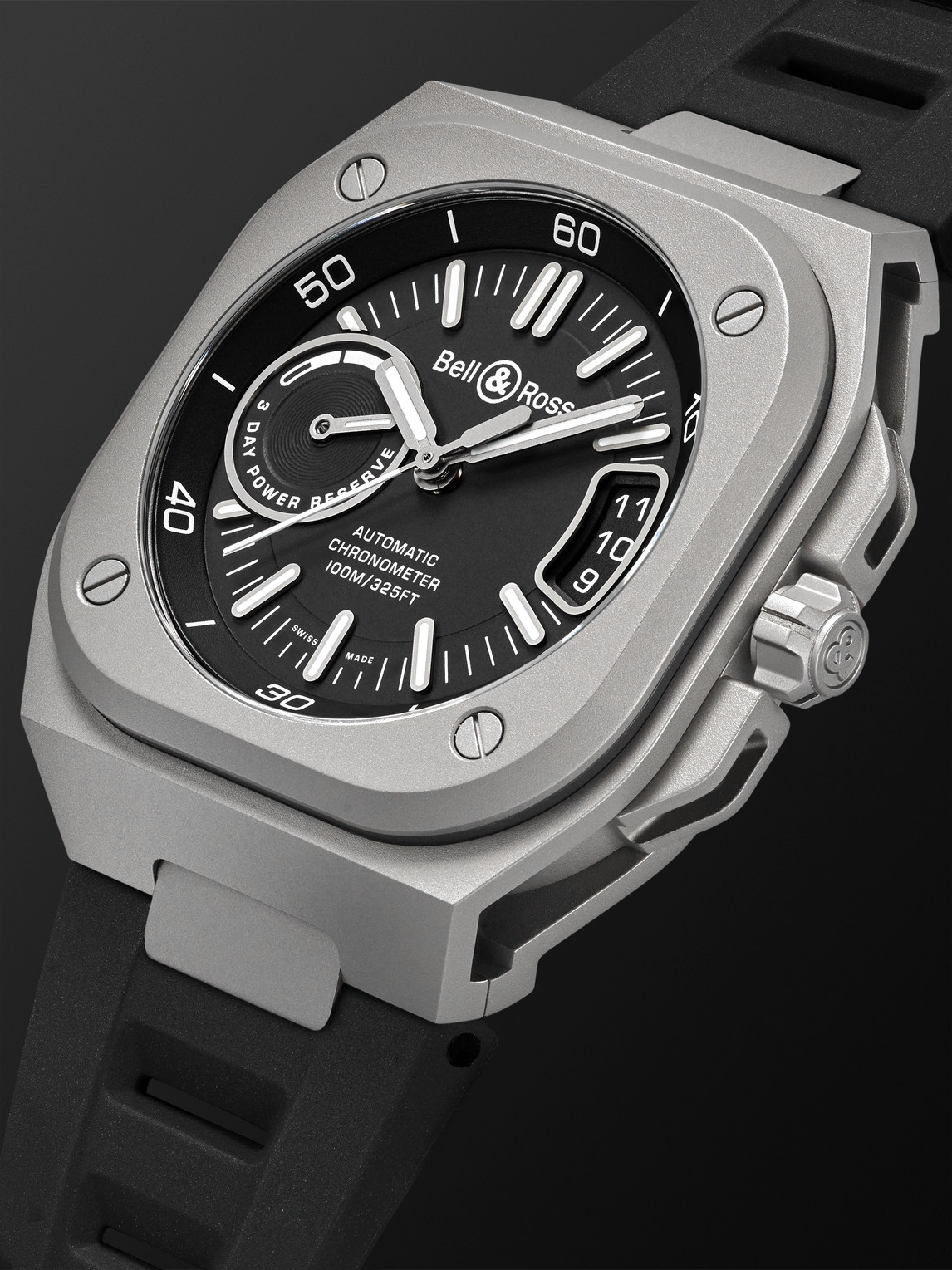  Bell & Ross - Br-x5 Automatic Chronometer 41mm Titanium And Rubber Watch, Ref. No. Brx5r-bl-ti/srb - Men - Black 