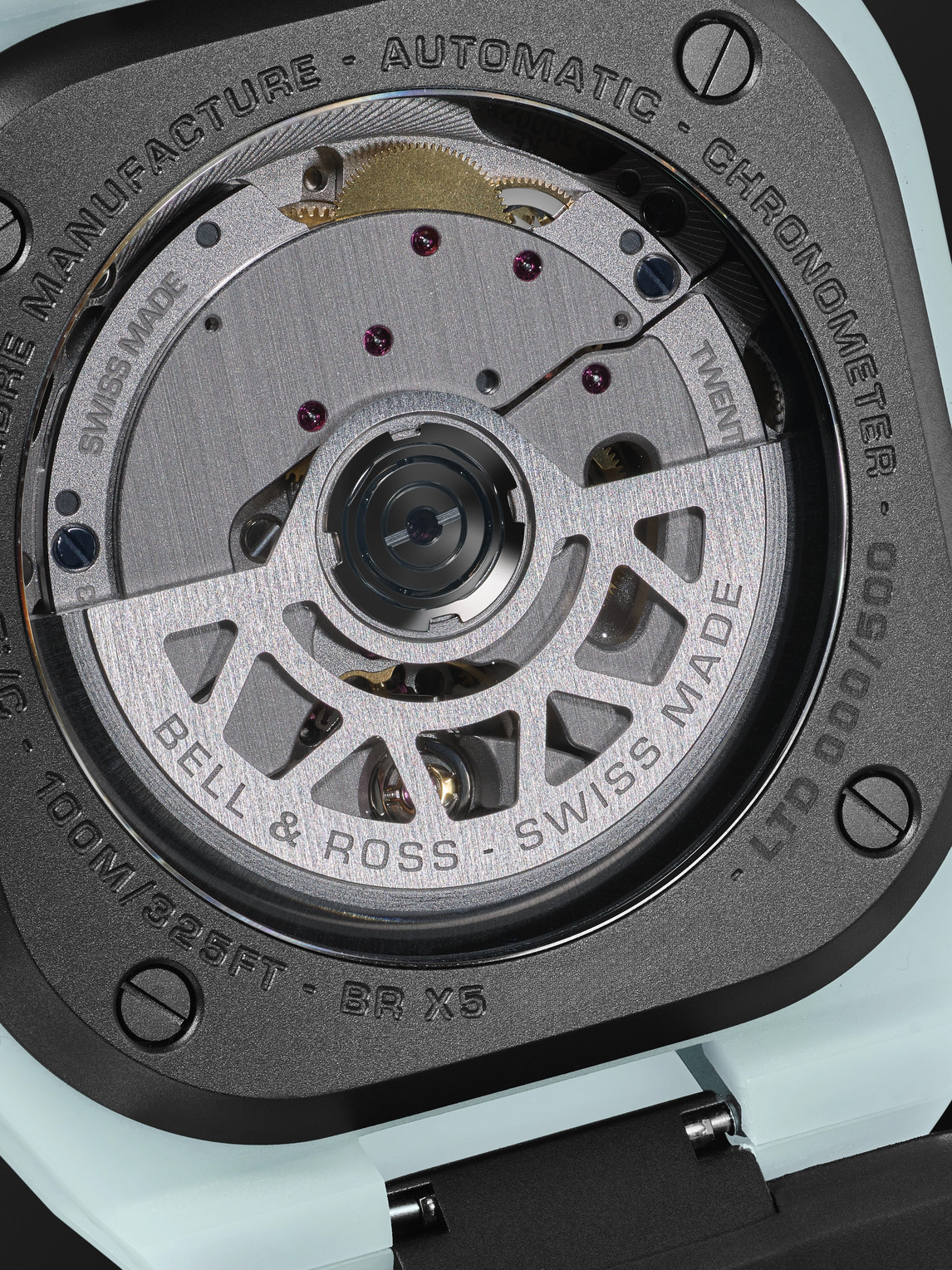  Bell & Ross - Br-x5 Lum Automatic 41mm Titanium And Rubber Watch, Ref. No. Brx5r-blum-tc/srb - Men - Black 