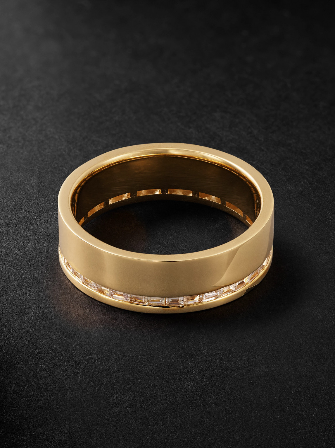 Shay 18-karat Gold Diamond Ring In Black