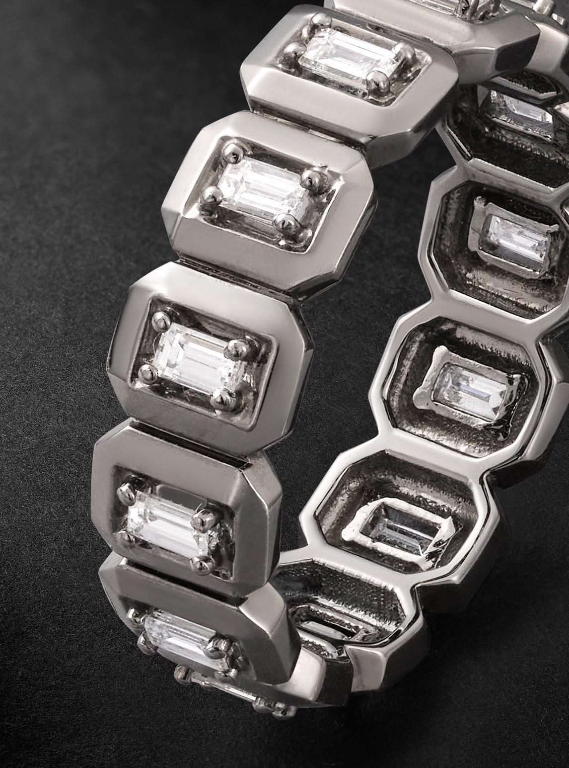 Shay Bezel & Beyond 18-karat Blackened Gold Diamond Ring In Black