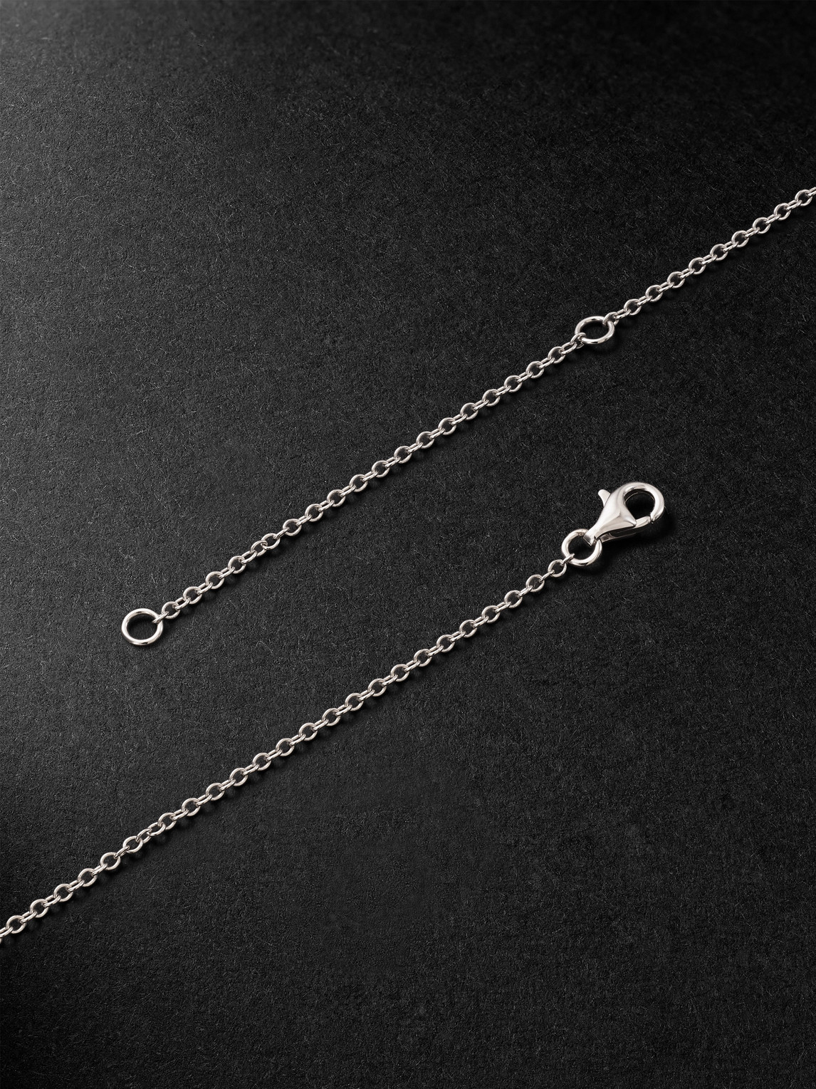 Shay 18-karat White Gold Diamond Necklace In Black