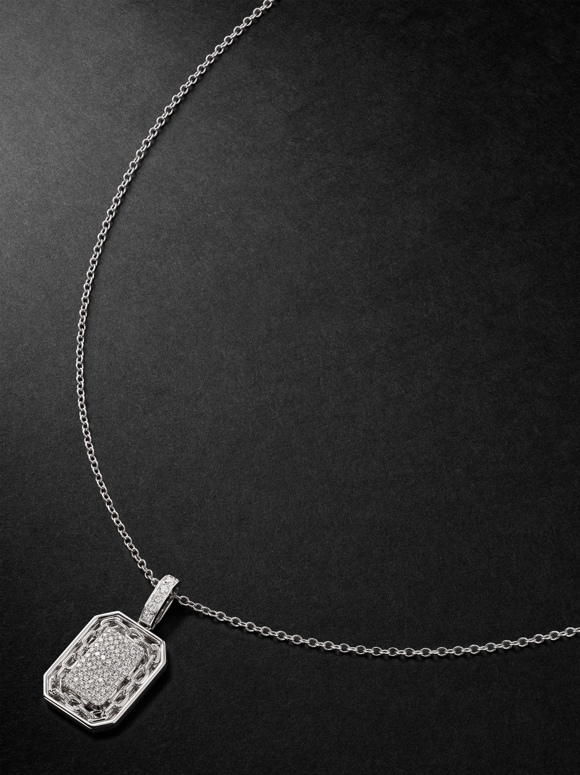 Shay 18-karat White Gold Diamond Necklace In Metallic