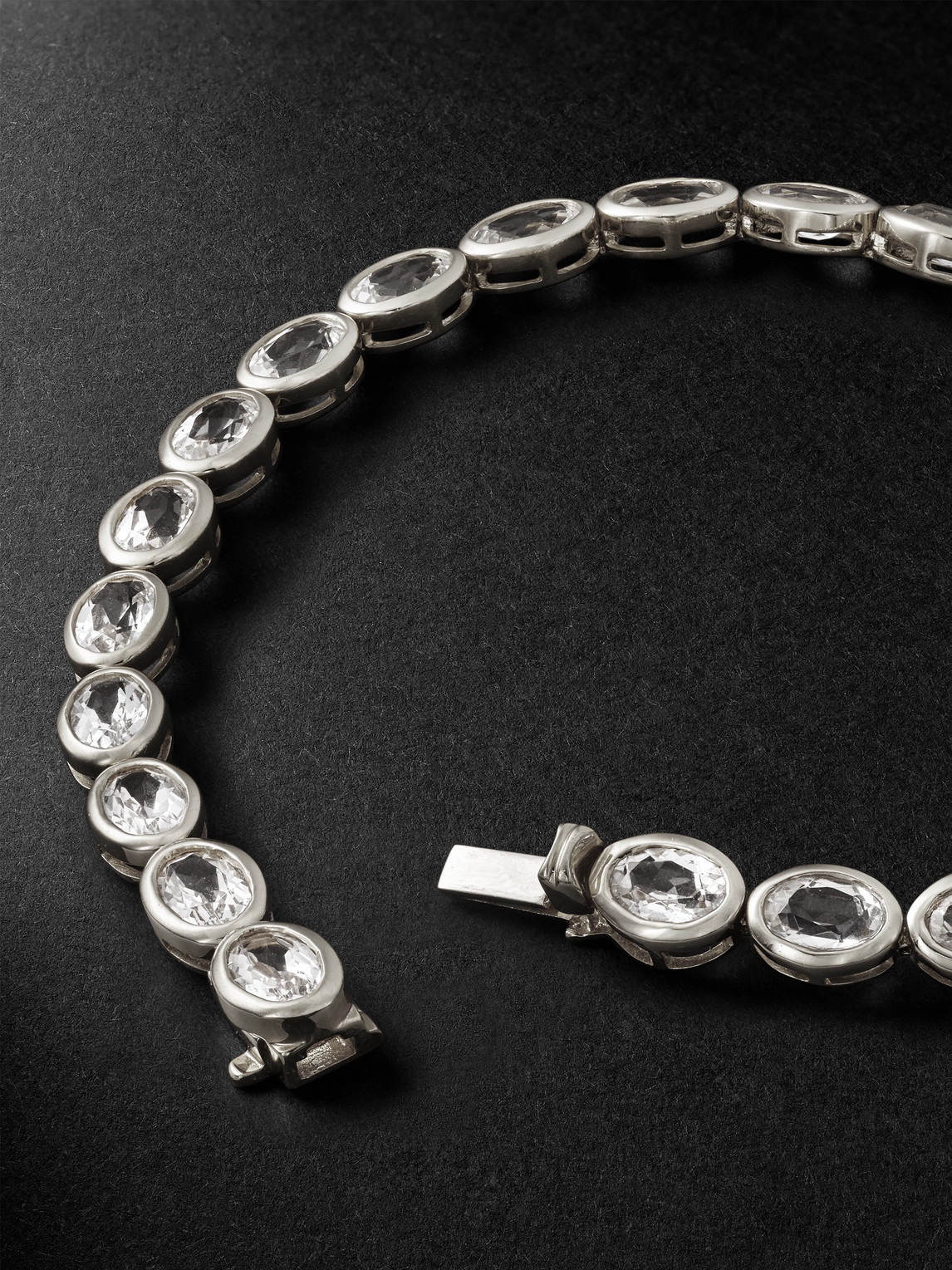 Shay 18-karat Blackened Gold Topaz Tennis Bracelet In Black