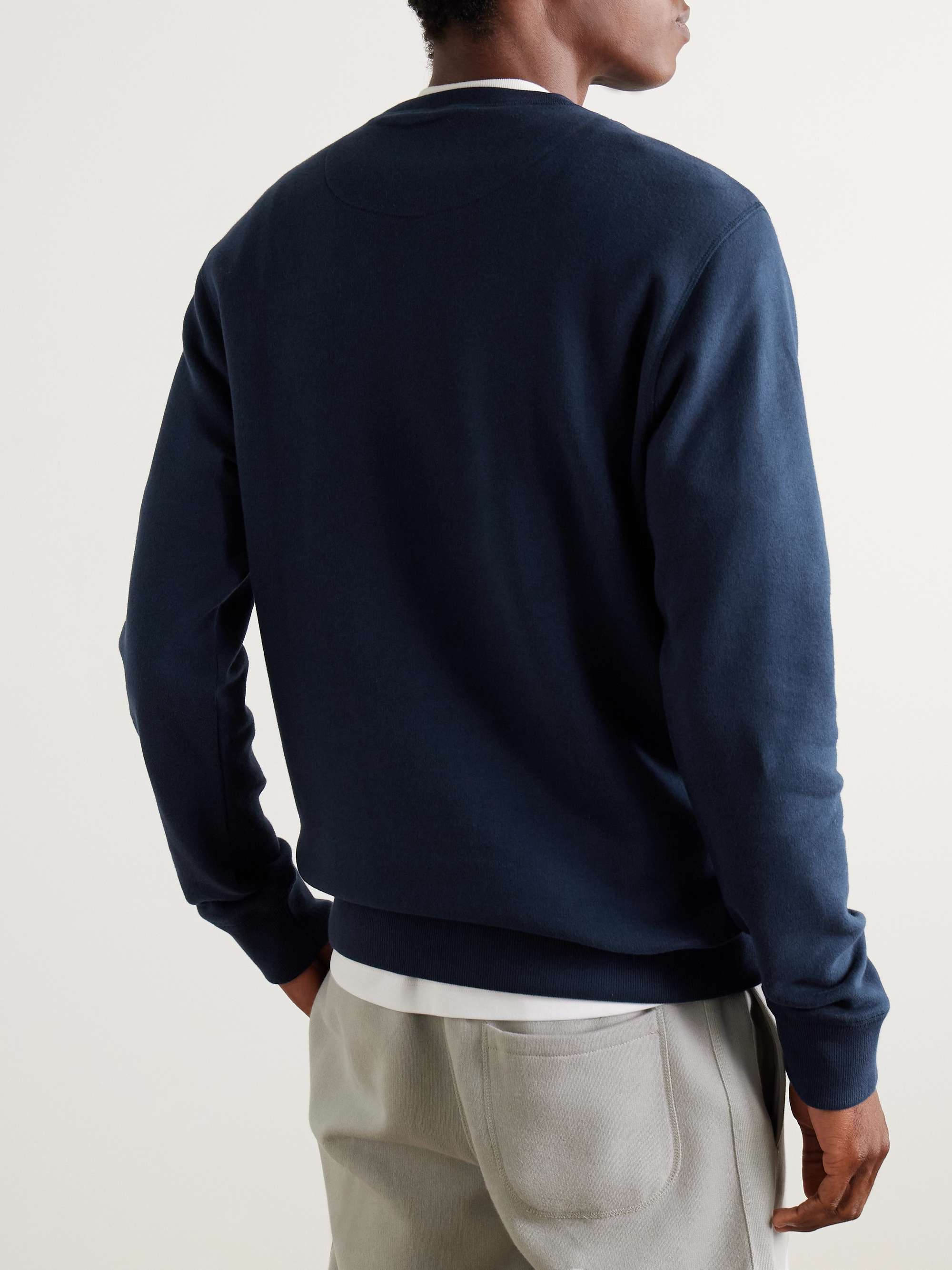 KINGSMAN Cotton and Cashmere-Blend Jersey Sweatshirt
