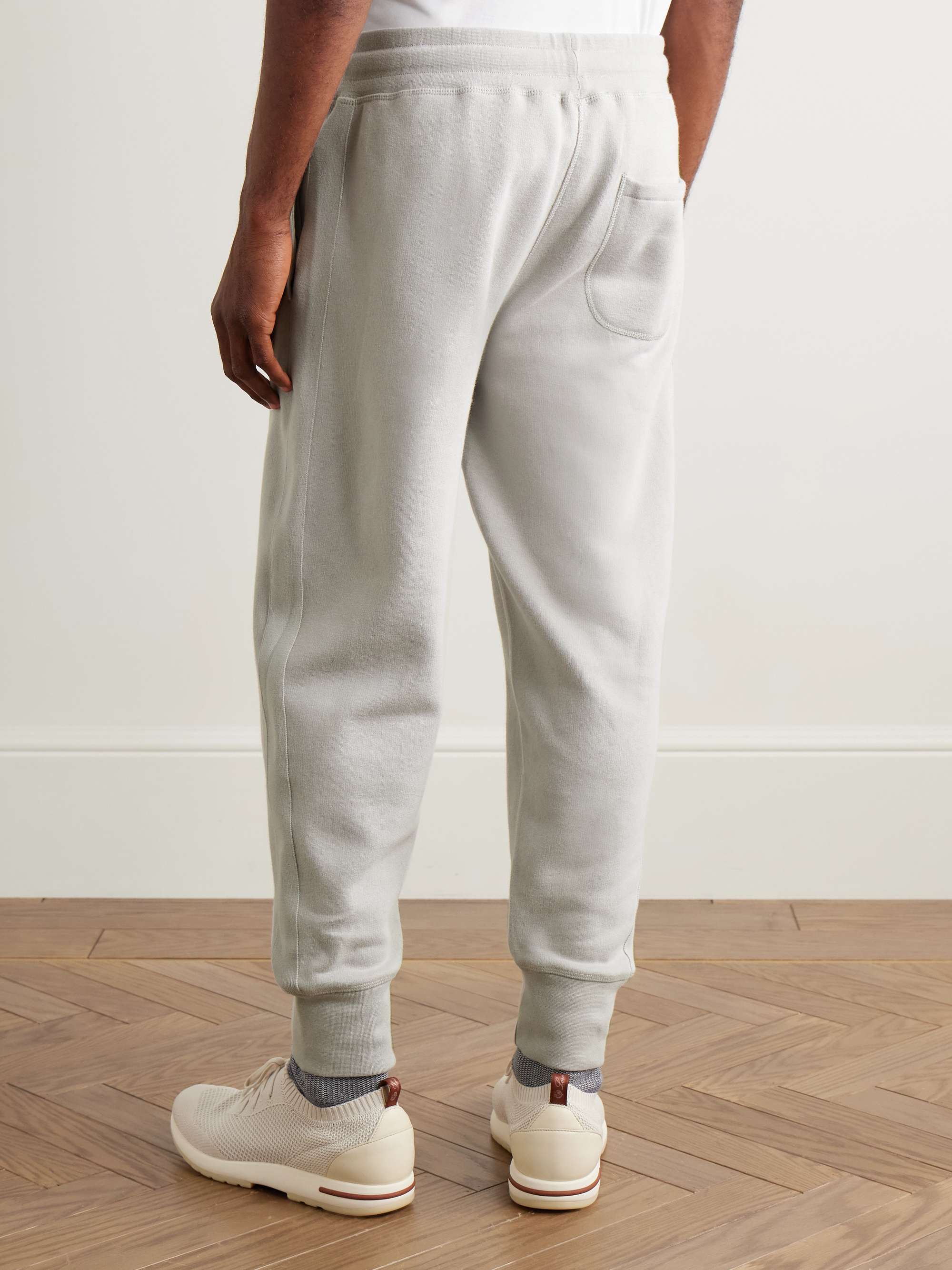 KINGSMAN Tapered Cotton and Cashmere-Blend Jersey Sweatpants