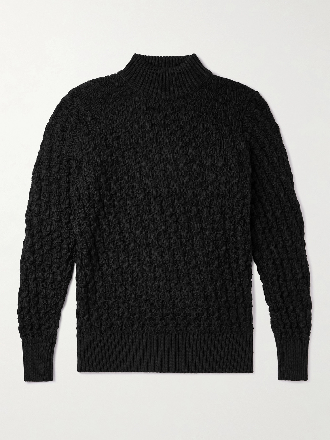 S.N.S. Herning tark lim-Fit Cable-Knit Merino Wool weater - Men