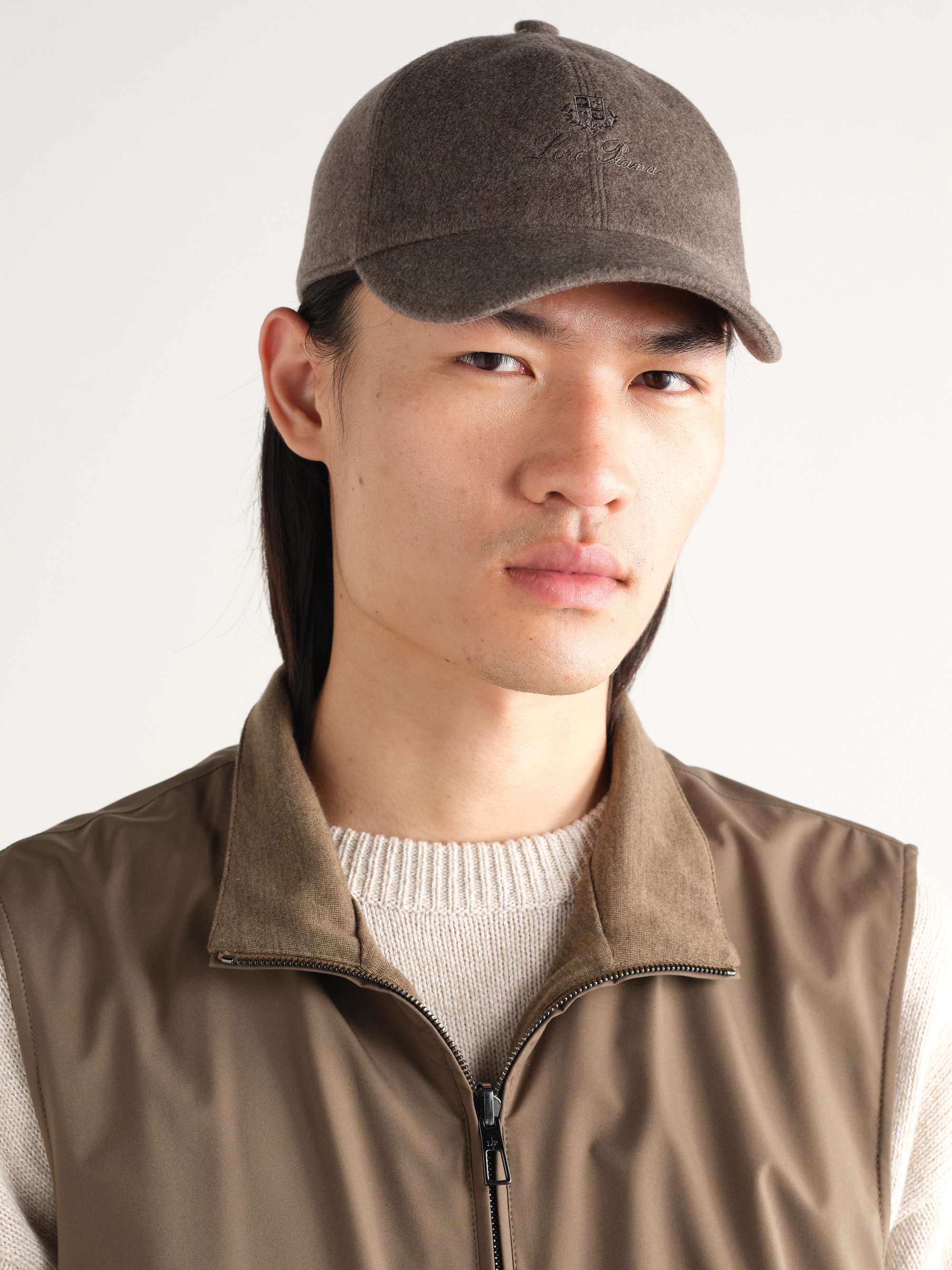 LORO PIANA Logo-Embroidered Storm System® Baby Cashmere Baseball Cap