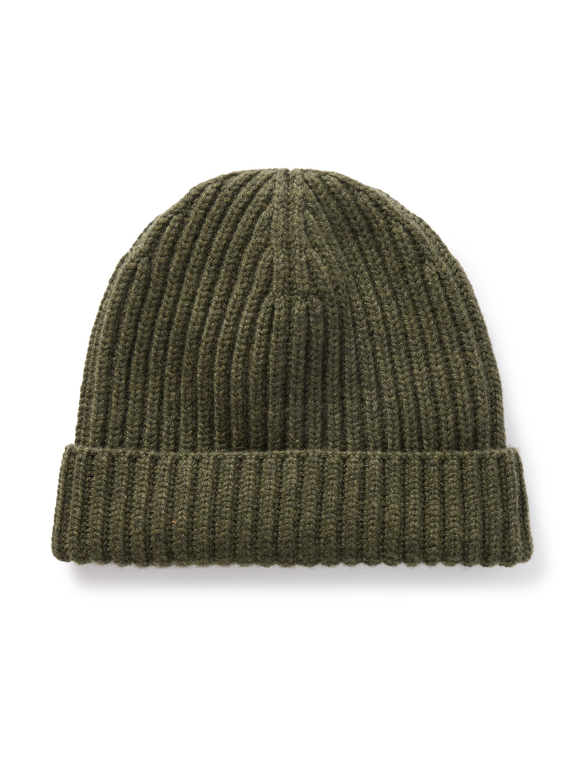 Loro Piana Ribbed Cashmere Beanie In Green