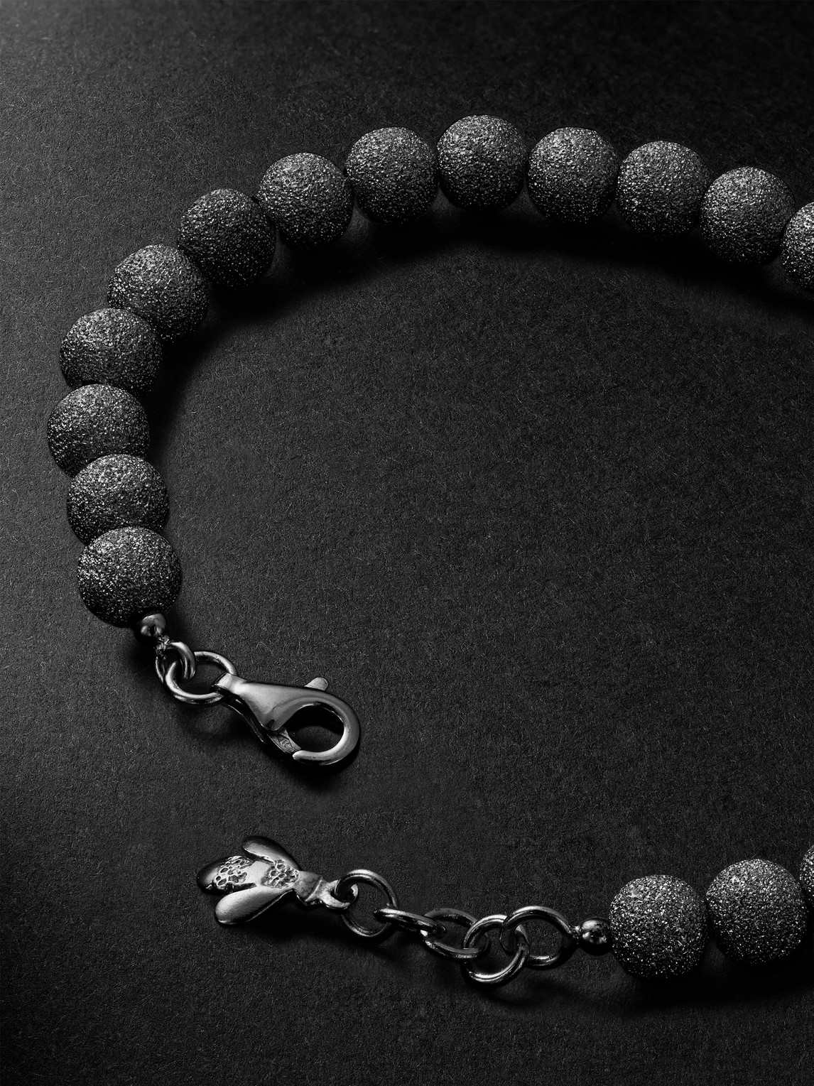 Carolina Bucci Florentine Finish 18-karat Blackened Gold Beaded Bracelet In Gold