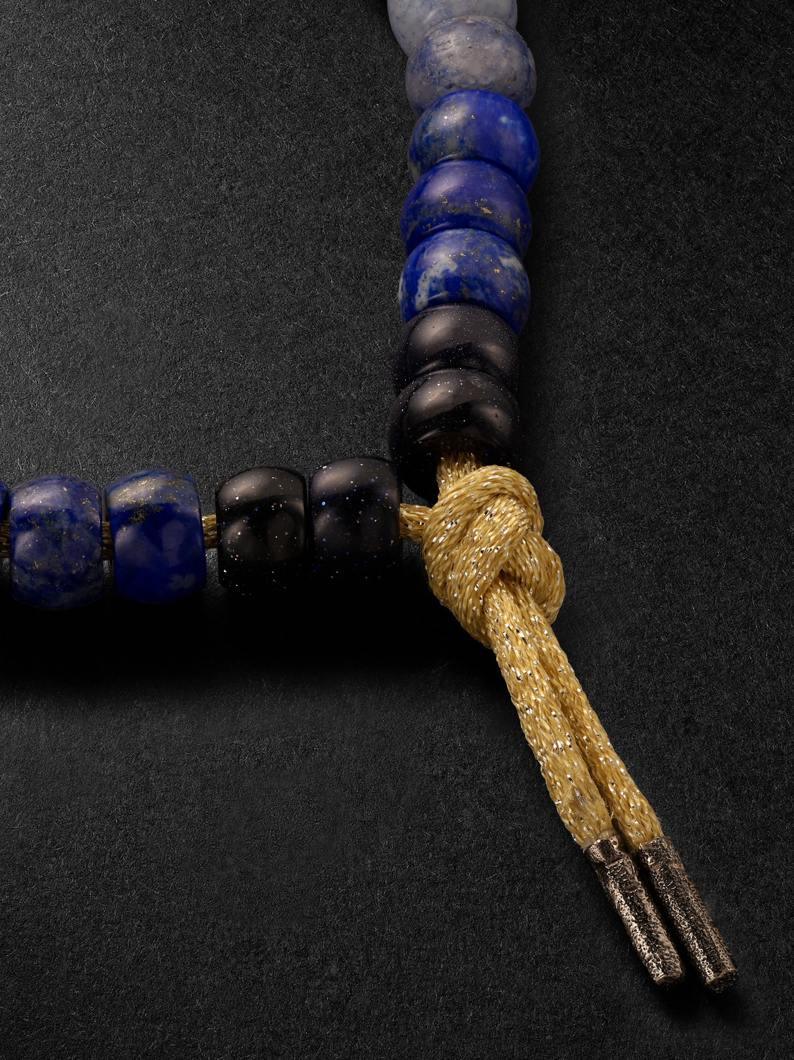 Carolina Bucci Montauk Forte 18-karat White And Blackened Gold Multi-stone Beaded Bracelet In Multi
