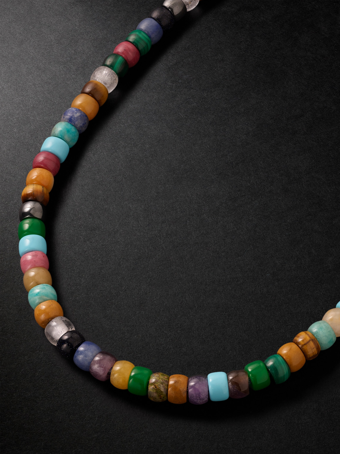 Carolina Bucci Moonbow 18-karat Gold Multi-stone Beaded Necklace