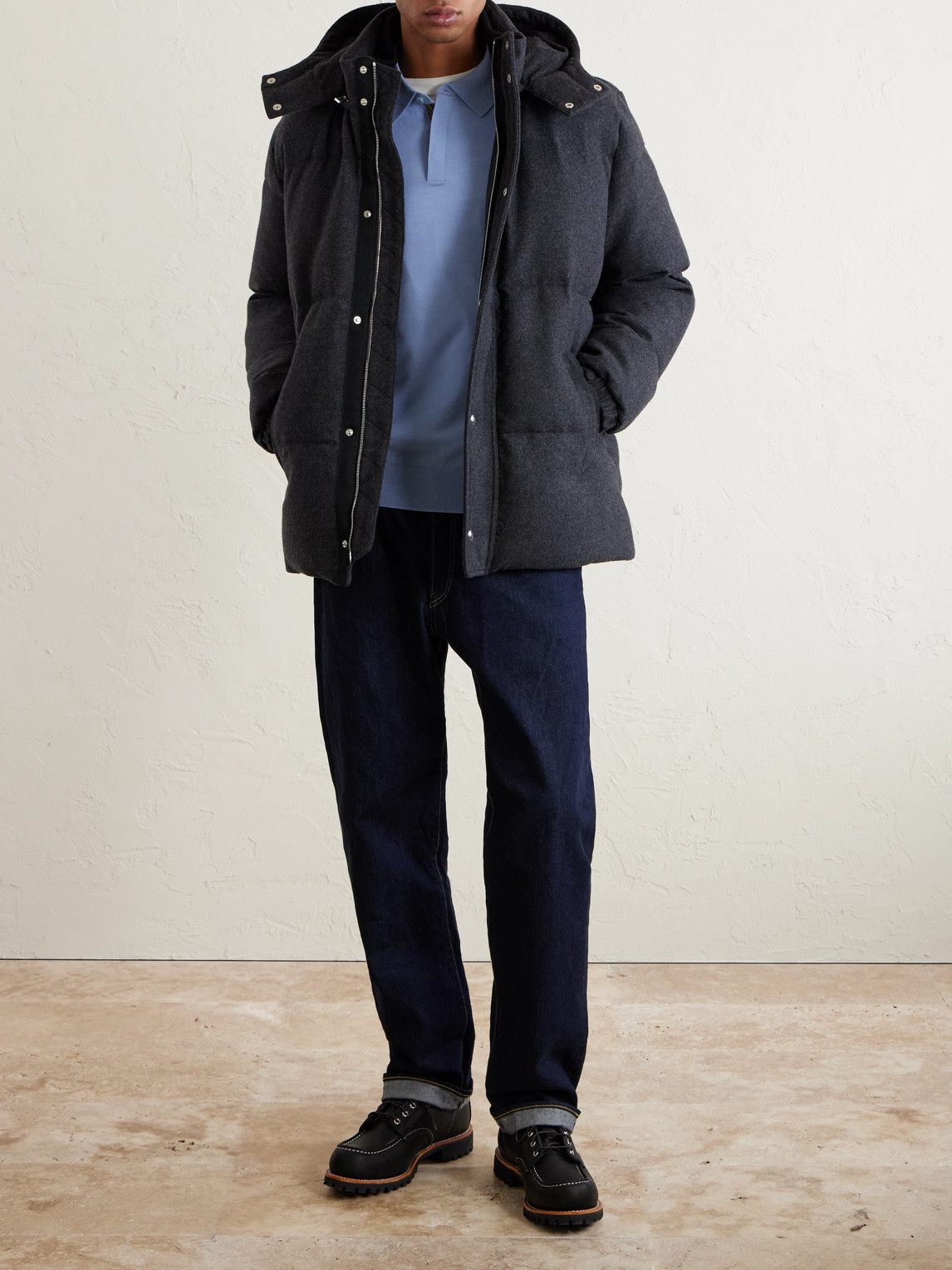 Mr P. - Quilted Flannel Down Jacket