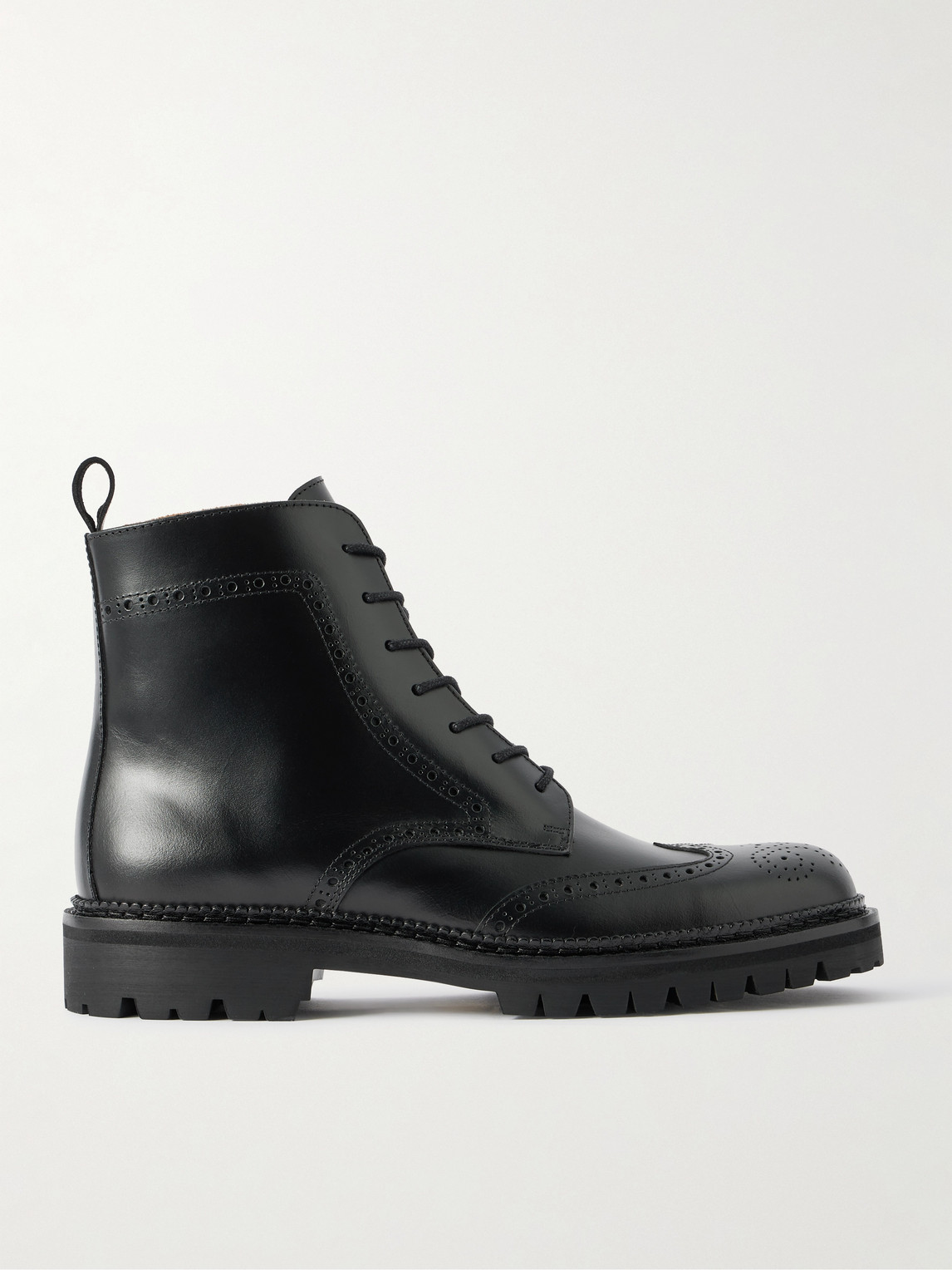 MR P. Jacques Waxed-Leather Brogue Boots - Men