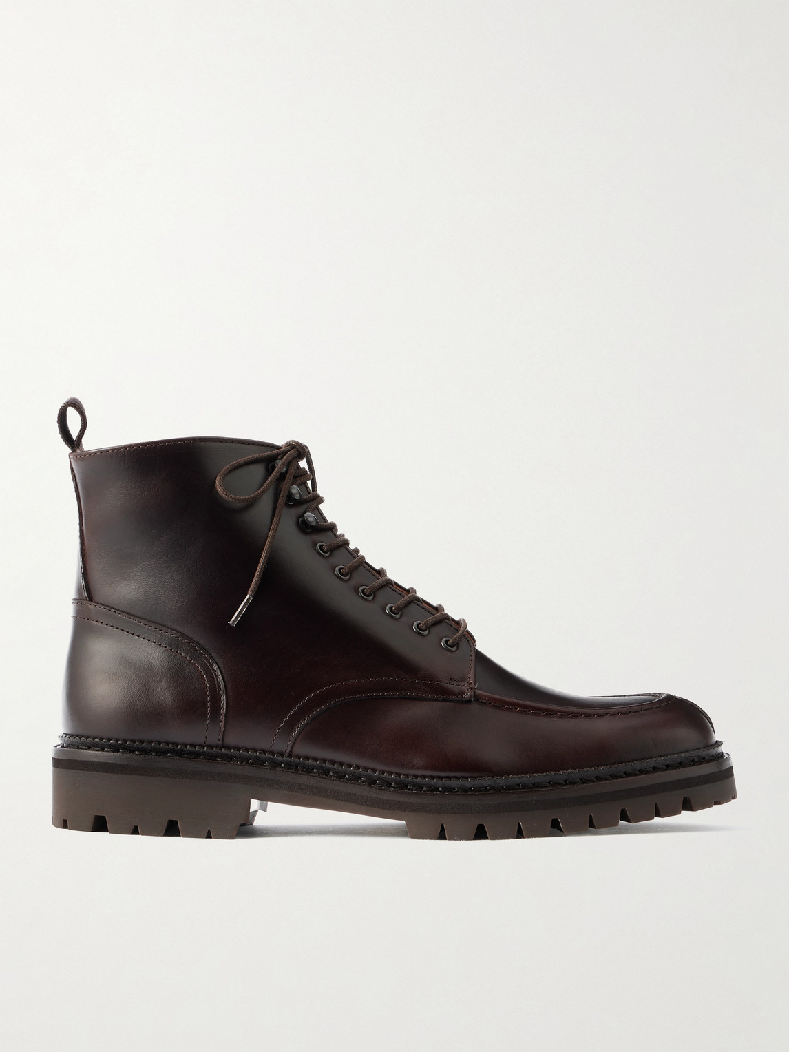 MR P. Commander Shearling-Lined Leather Lace-Up Boots - Men