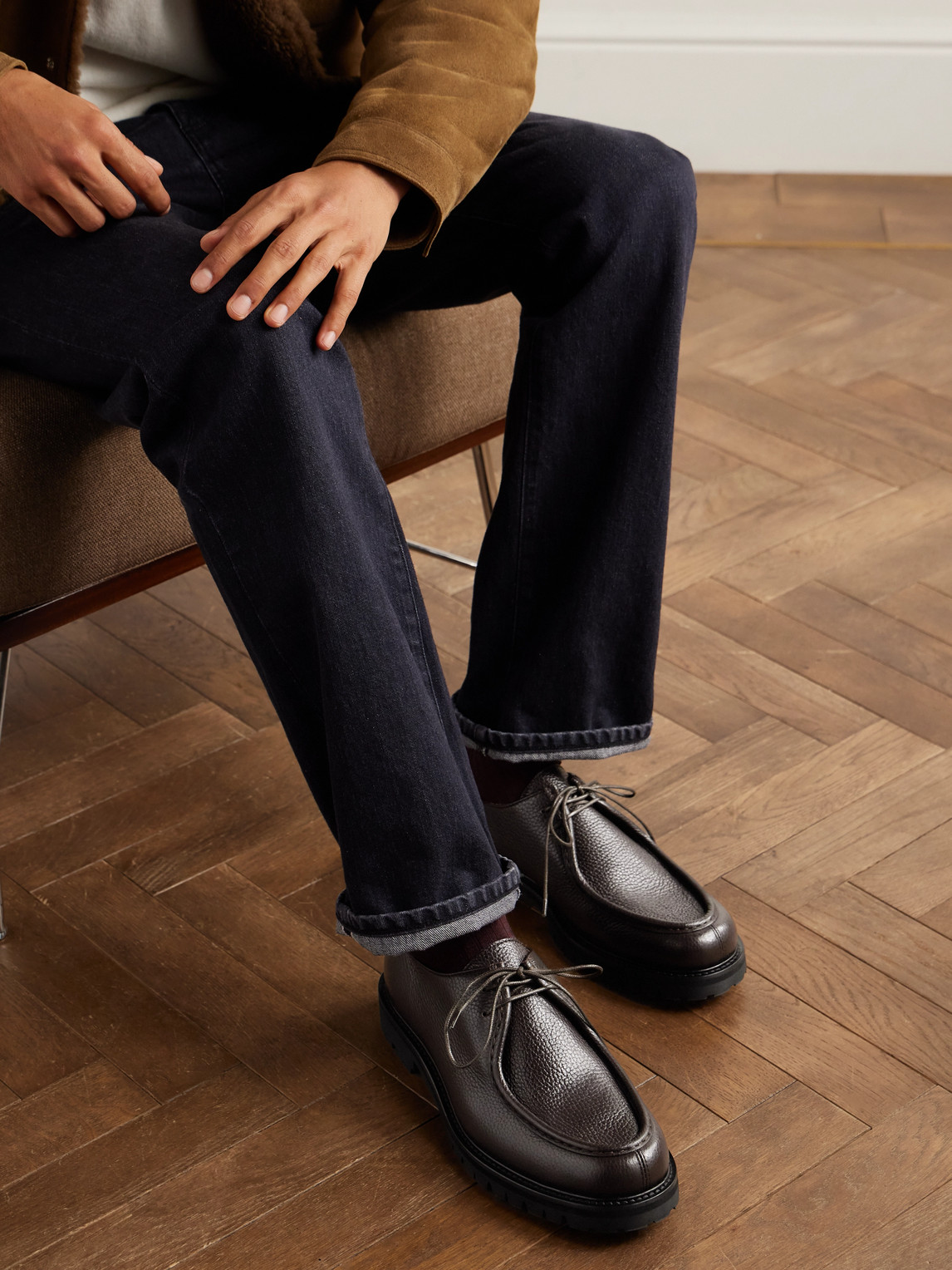 Jacques Full-Grain Leather Derby Shoes — 2