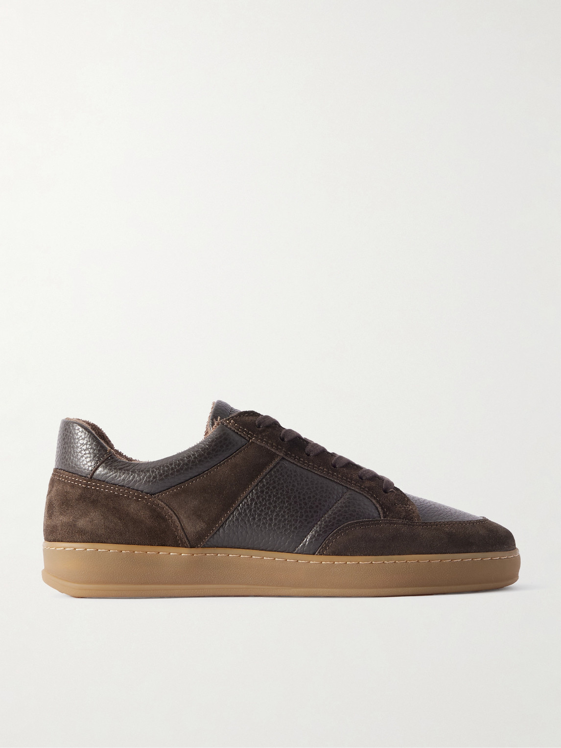 MR P. Suede and Full-Grain Leather Sneakers - Men