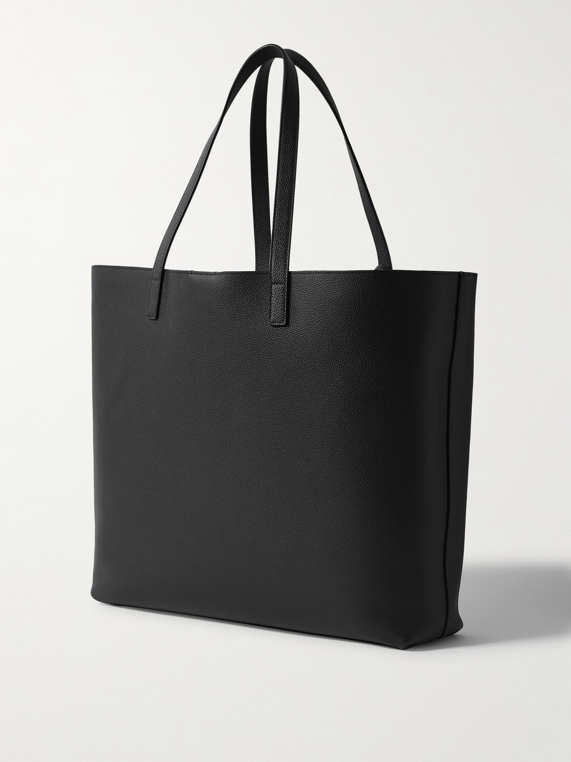 Saint Laurent East/west Large Full-grain Leather Tote Bag