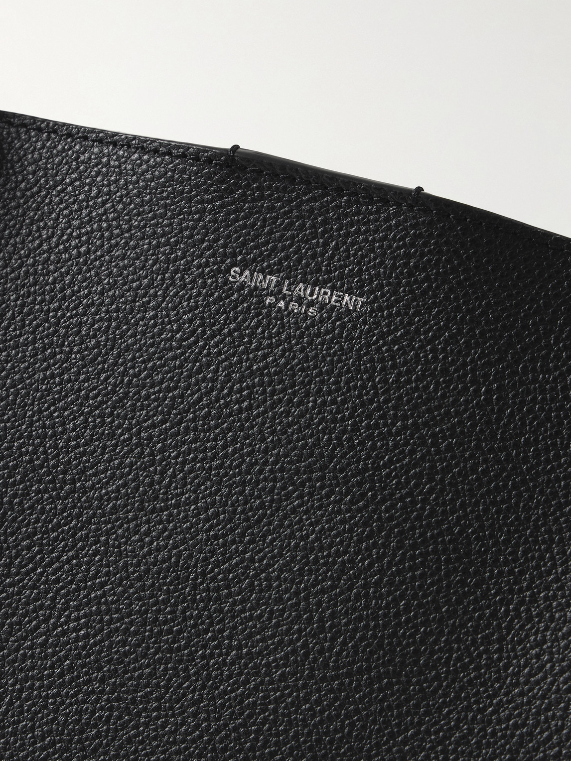 Saint Laurent East/west Large Full-grain Leather Tote Bag
