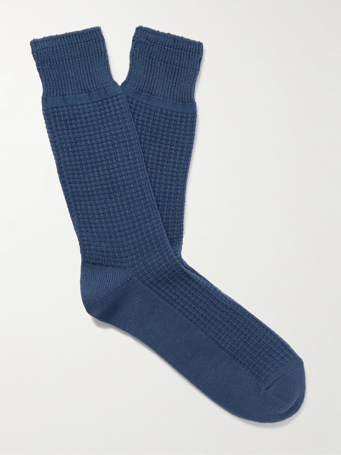 MR P. Waffle-Knit Cotton-Blend Socks - Men
