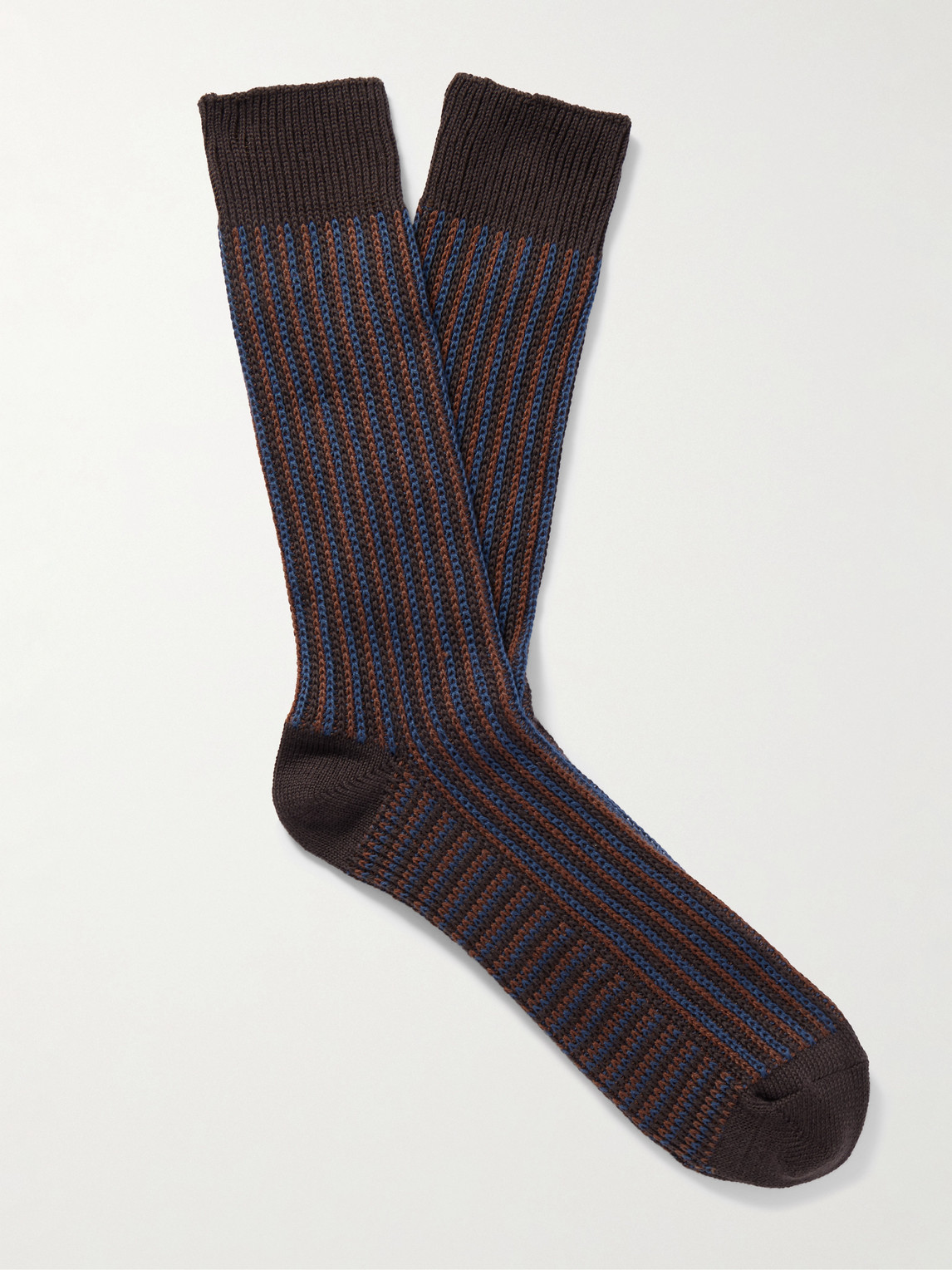 MR P. Striped Cotton-Blend Socks - Men