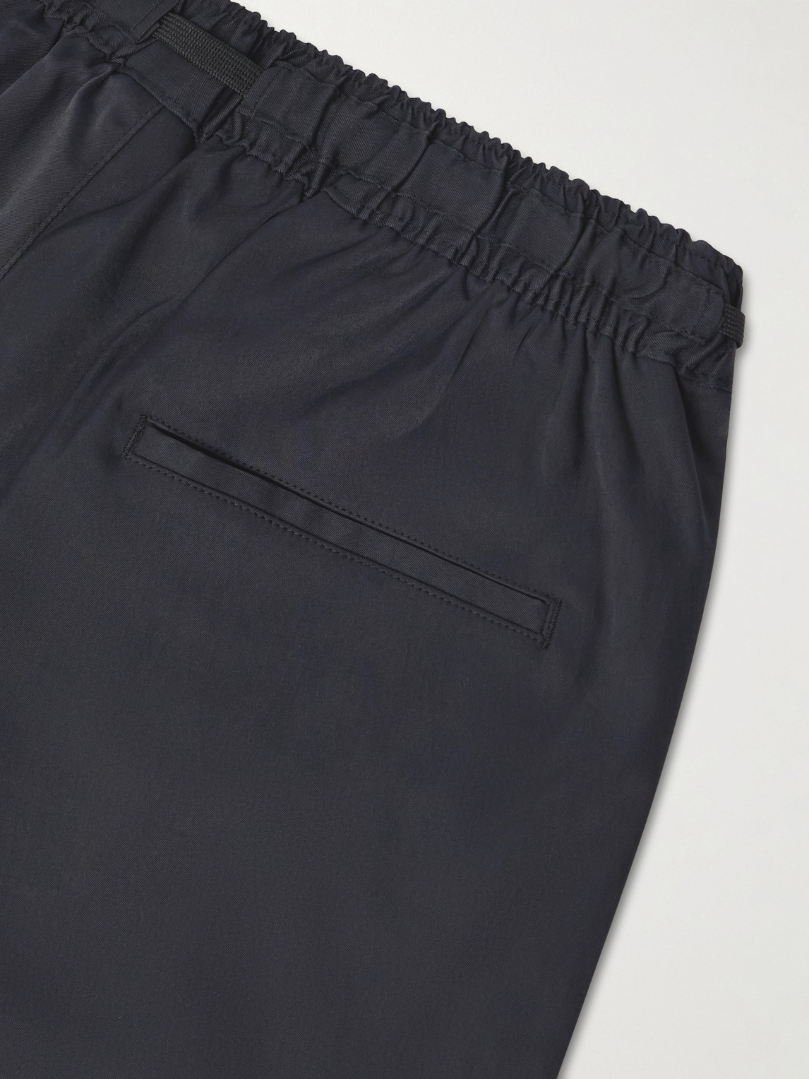 Wtaps Straight-leg Cropped Coolmax® Drawstring Trousers In Blue