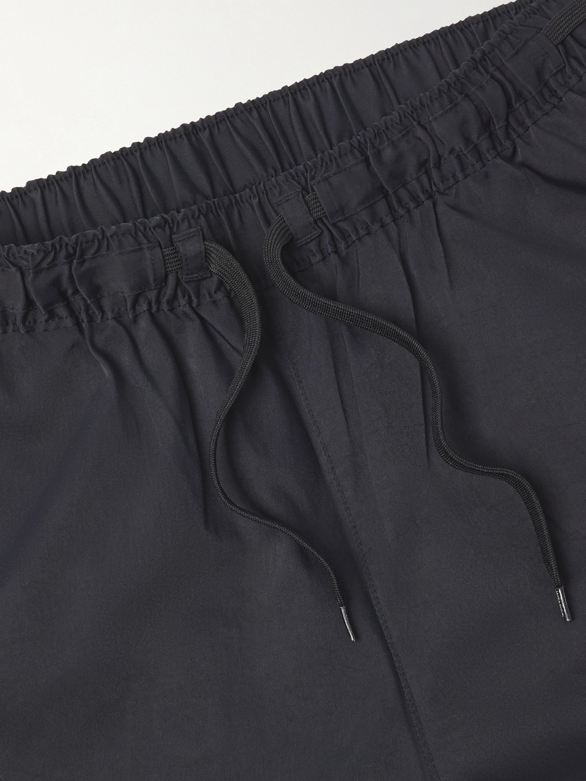 Wtaps Straight-leg Cropped Coolmax® Drawstring Trousers In Blue