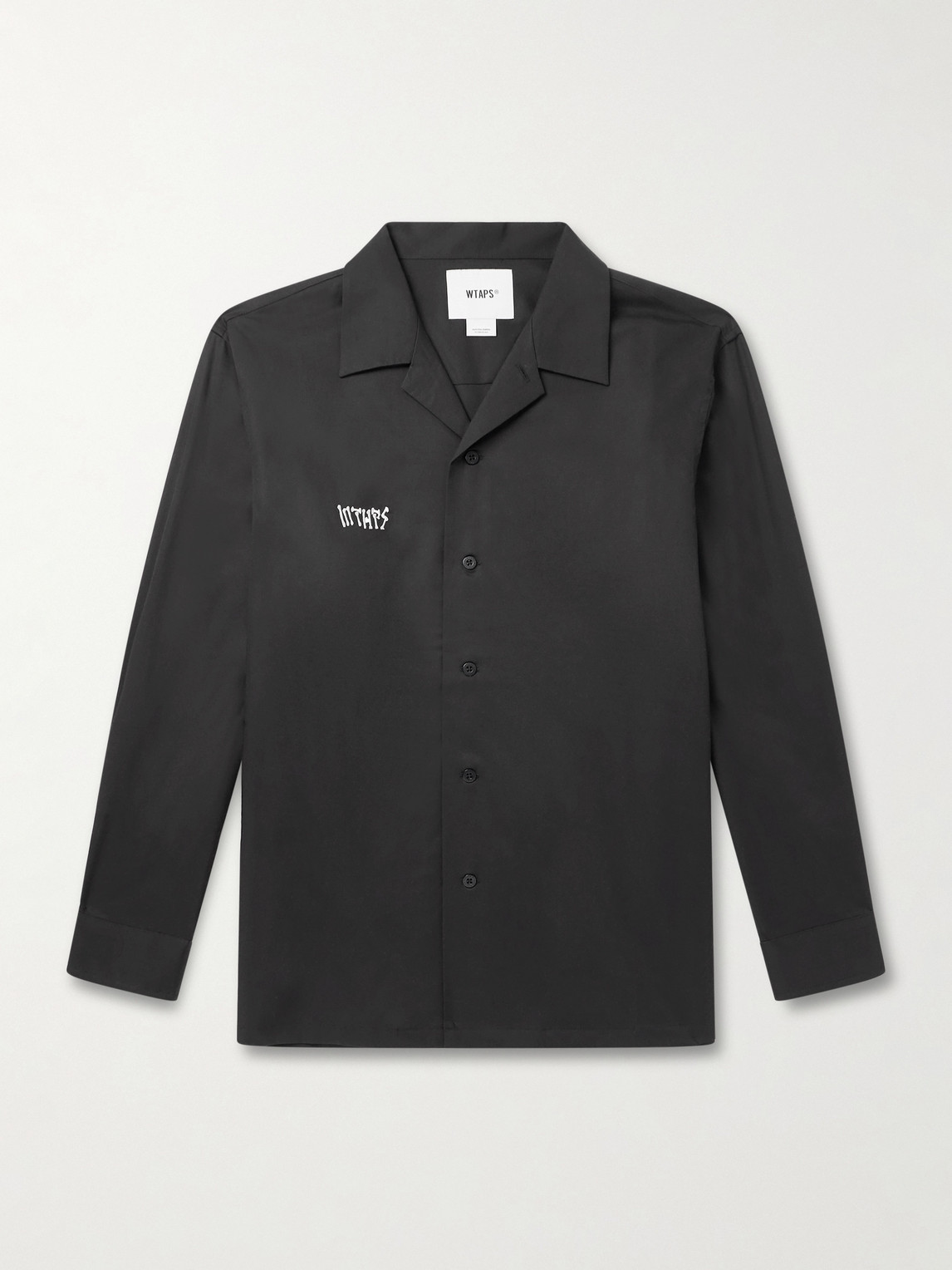 WTAPS Camp-Collar Logo-Embroidered Lyocell and Cotton-Blend Twill hirt - Men