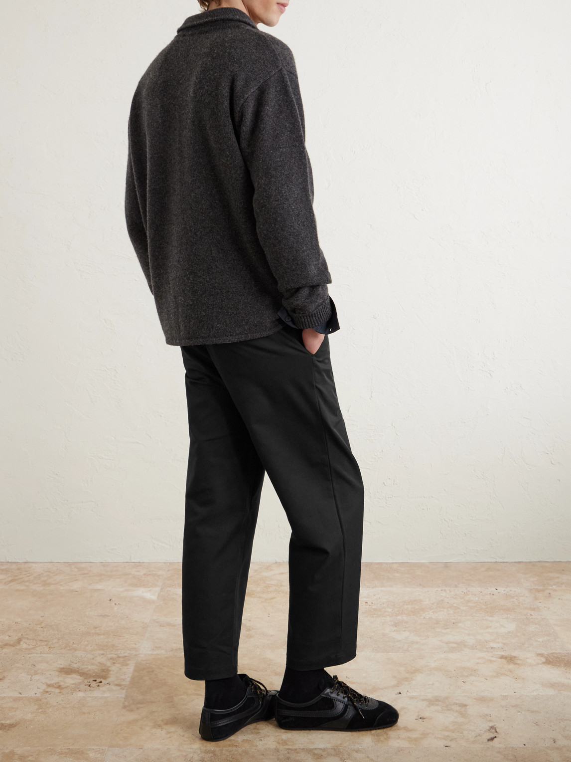 Wtaps Straight-leg Twill Trousers In Black