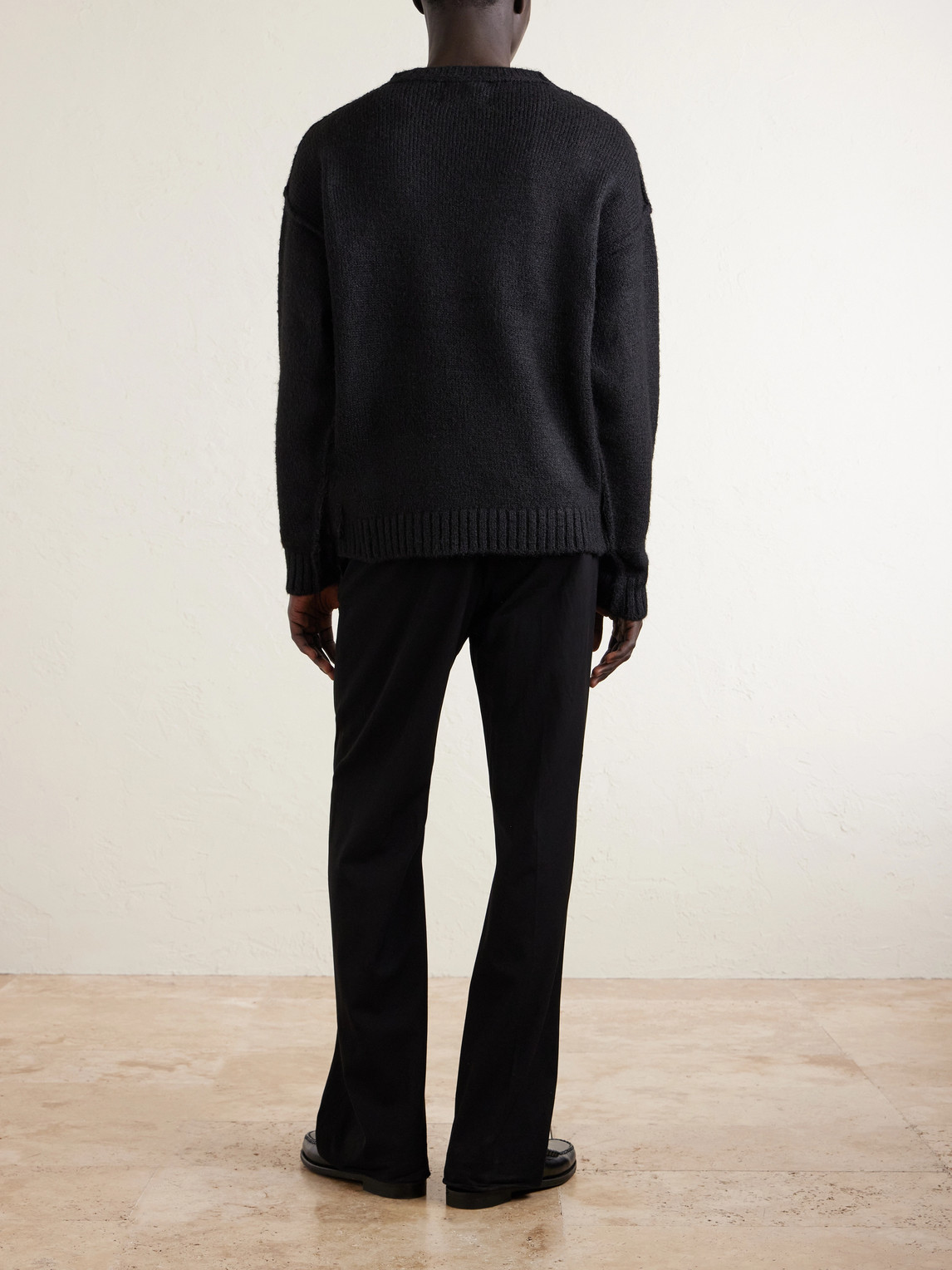  Wtaps - Logo-intarsia Woven Sweater - Men - Black - S 