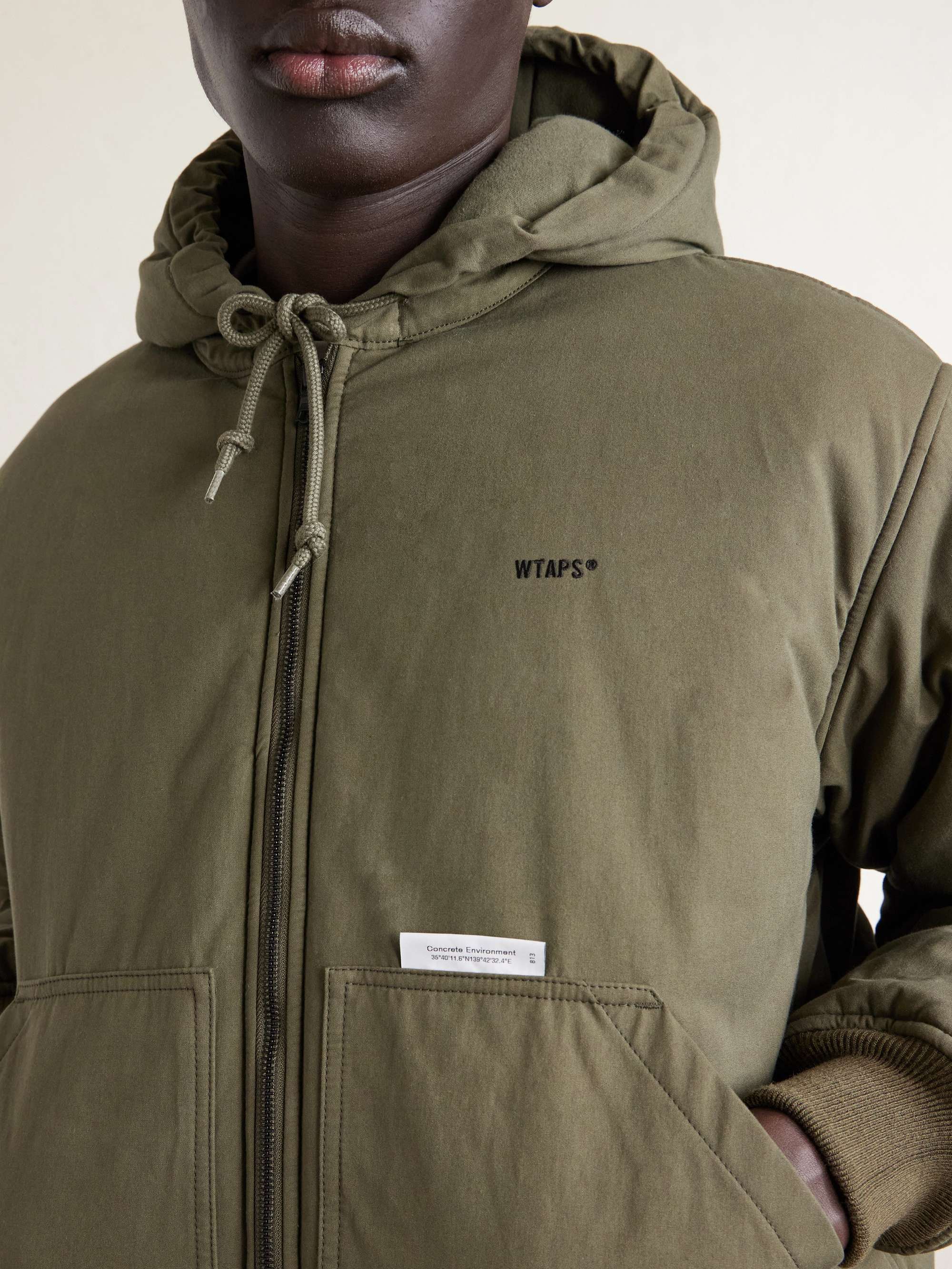 WTAPS® Padded Cotton-Canvas Zip-Up Hooded Jacket for Men | MR PORTER