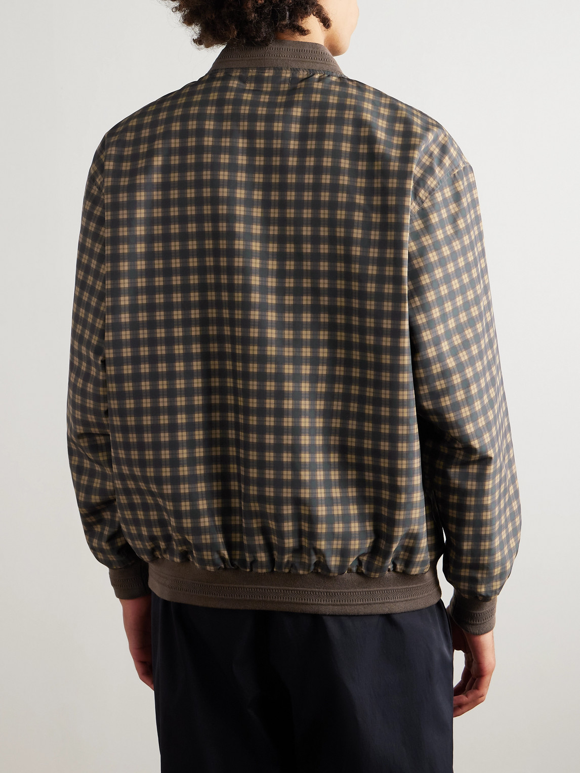 Wtaps Checked Shell Jacket In Brown