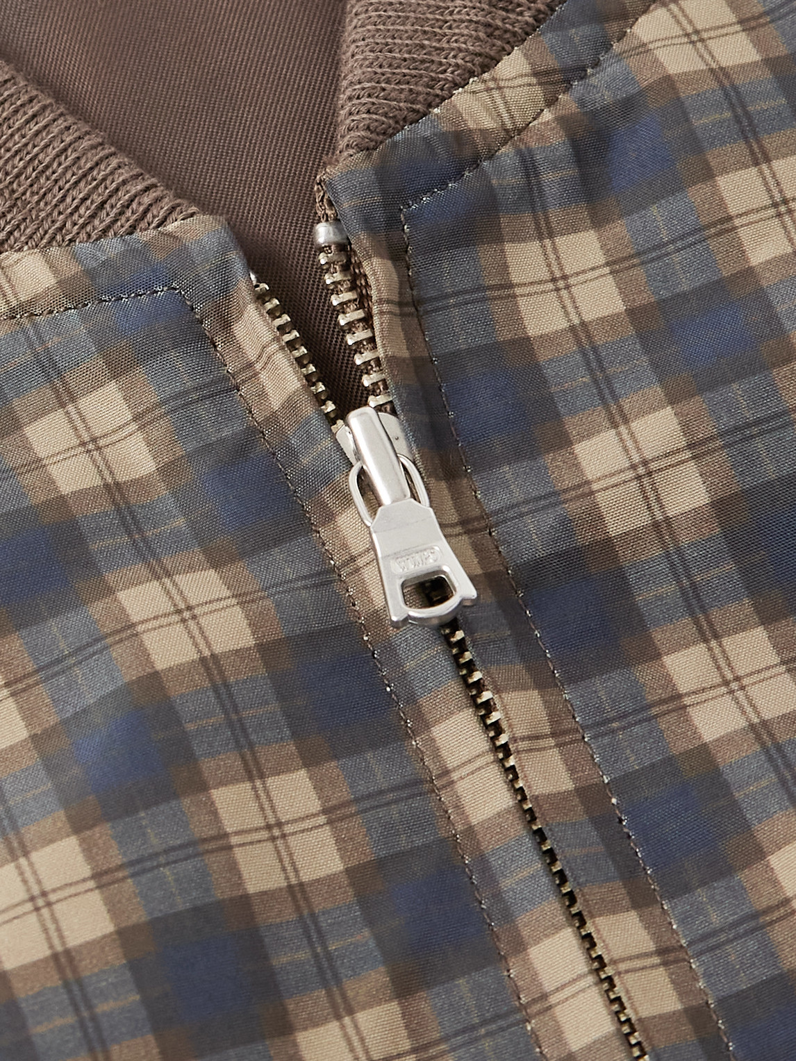 Wtaps Checked Shell Jacket In Brown