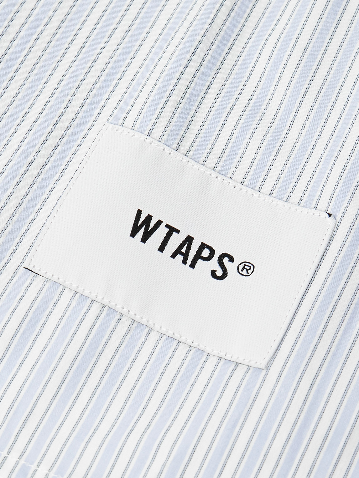 Wtaps Striped Cotton Shirt In Blue