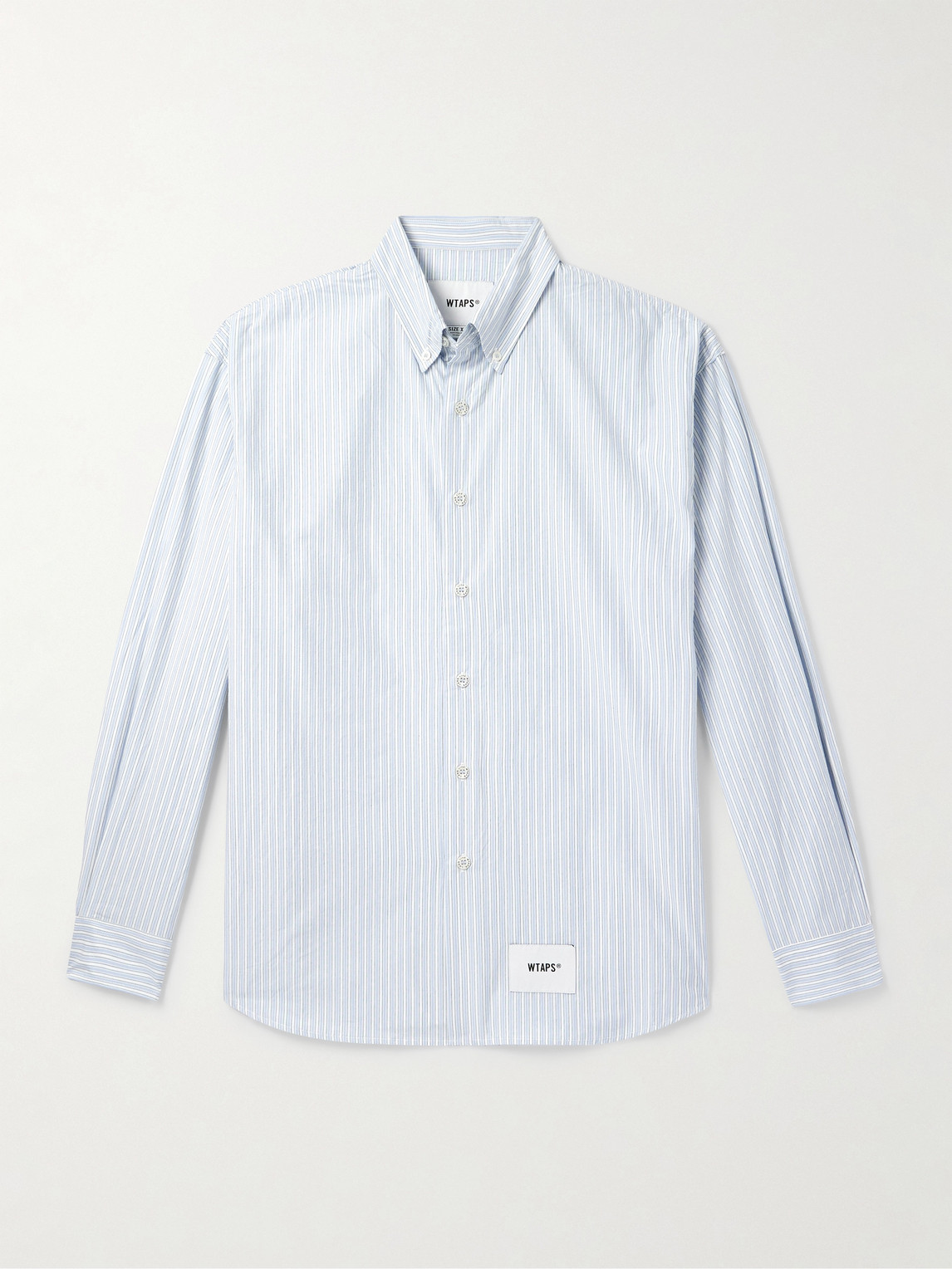 Wtaps Striped Cotton Shirt In Blue