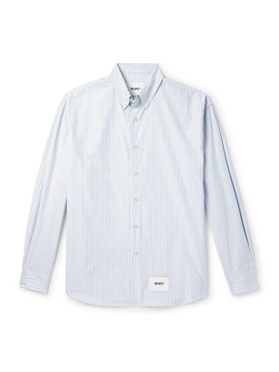 Wtaps Striped Cotton Shirt In Blue