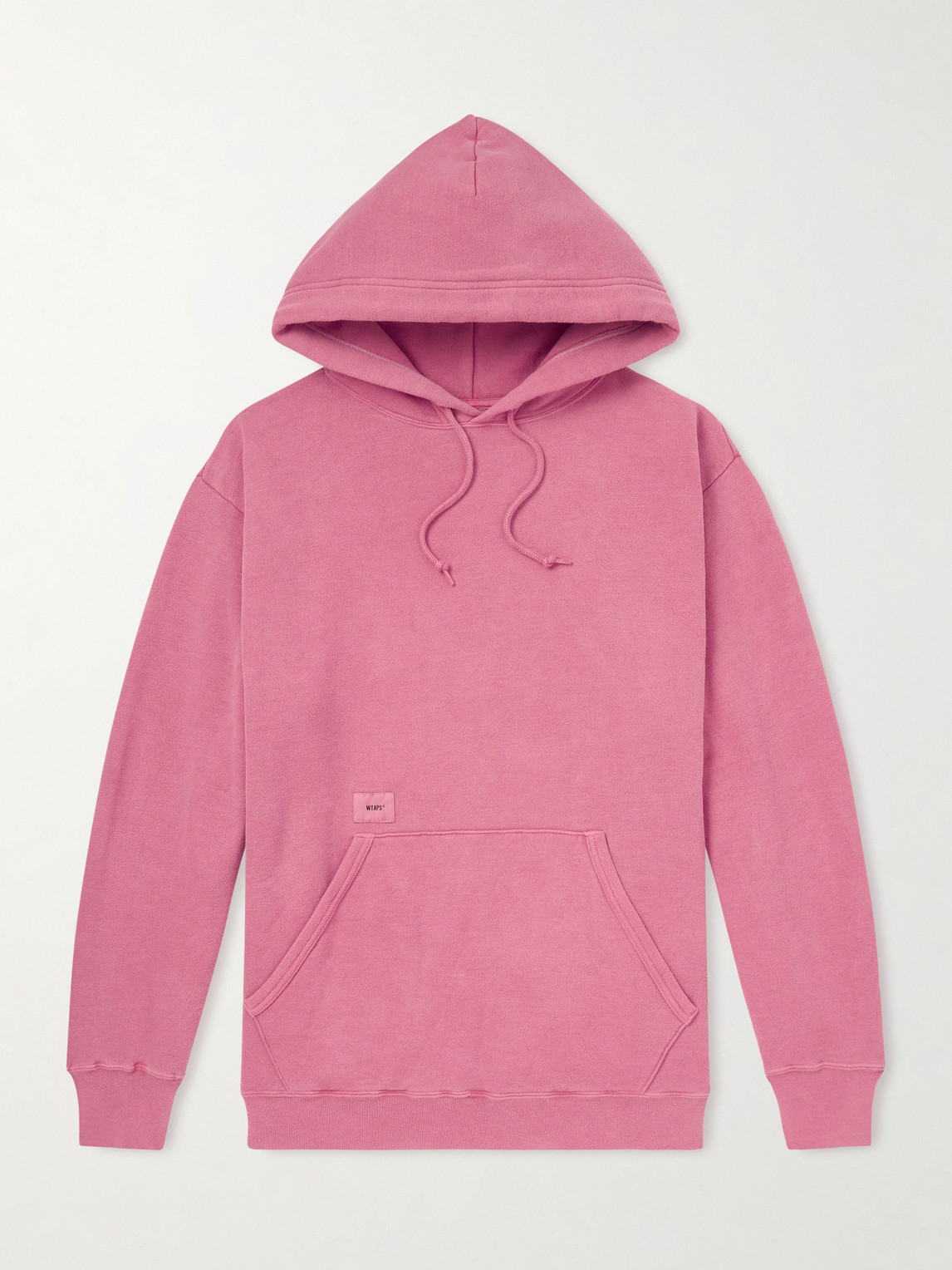 Wtaps Logo-appliqued Cotton-blend Jersey Hoodie In Pink