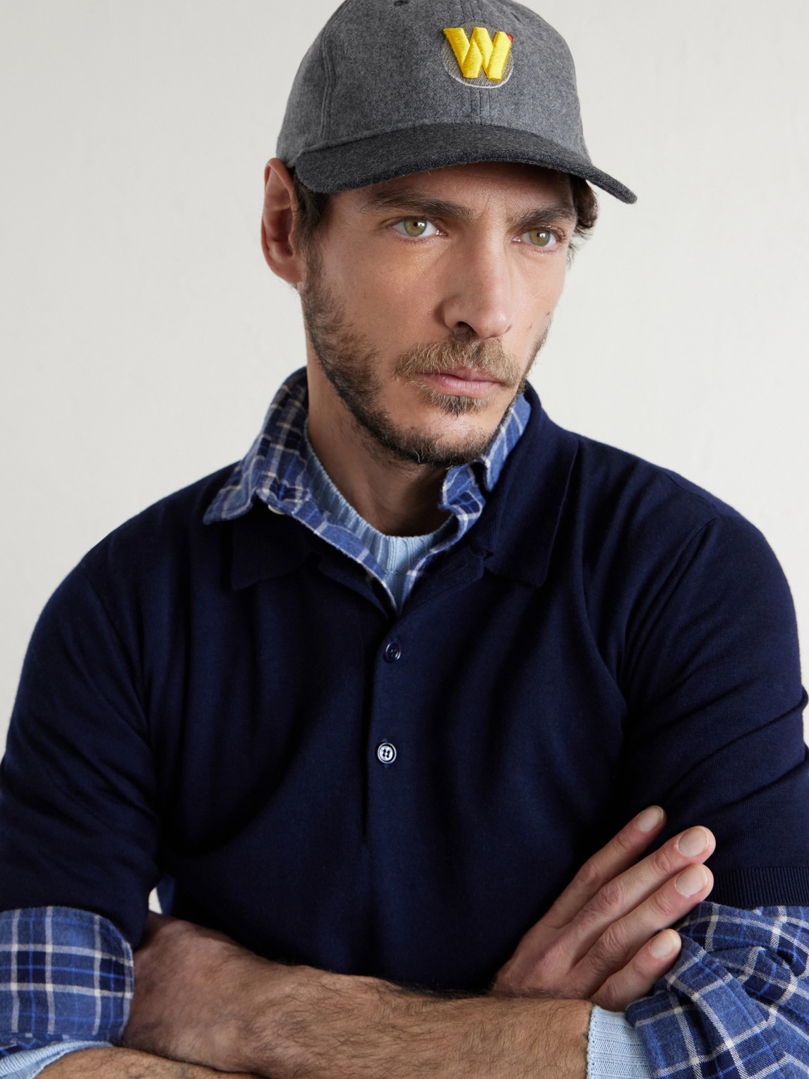  Wtaps - Logo-embroidered Wool-blend Flannel Baseball Cap - Men - Gray 