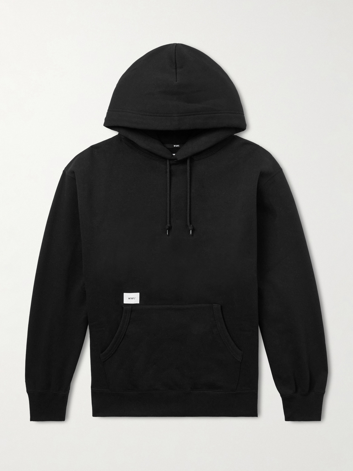 Wtaps Aon Logo-appliquéd Cotton-jersey Hoodie In Black