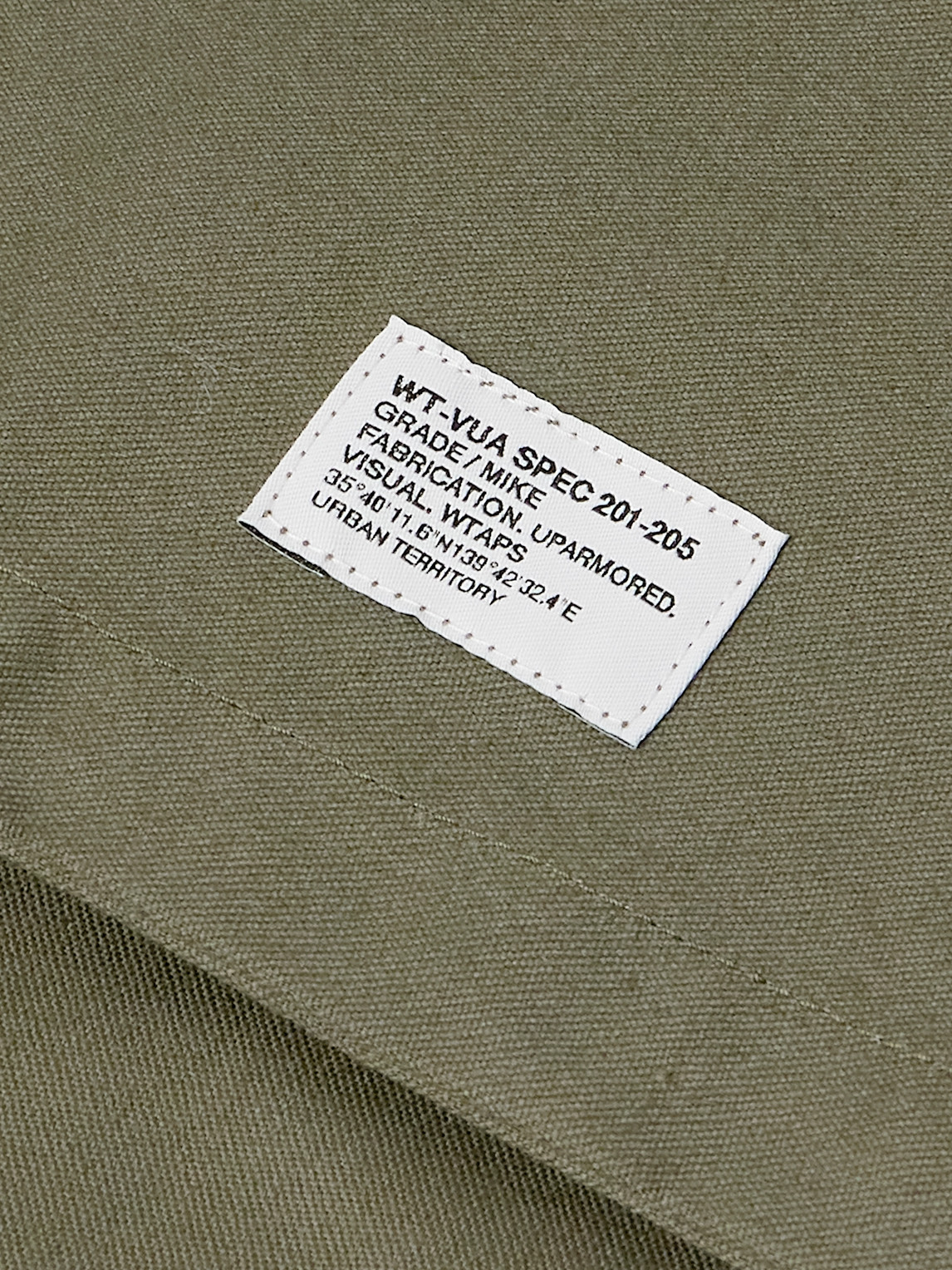 Wtaps Logo-appliquéd Cotton-twill Shirt In Green