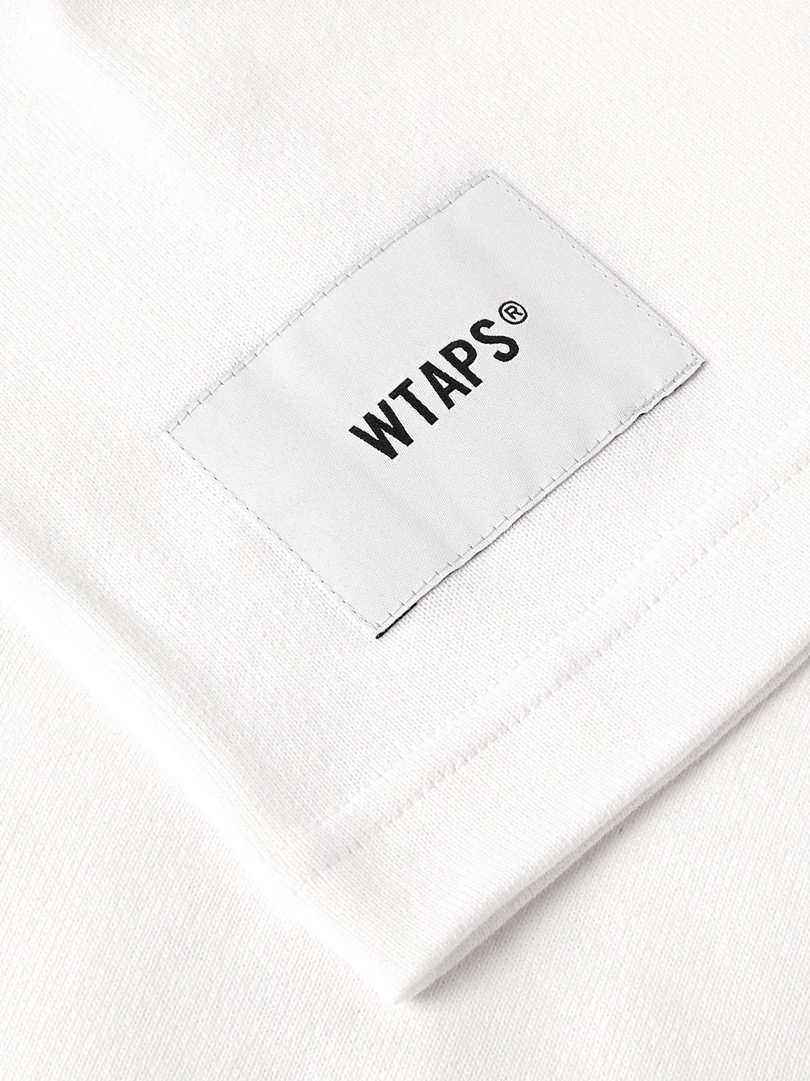 Wtaps Logo-appliquéd Cotton-jersey T-shirt In White