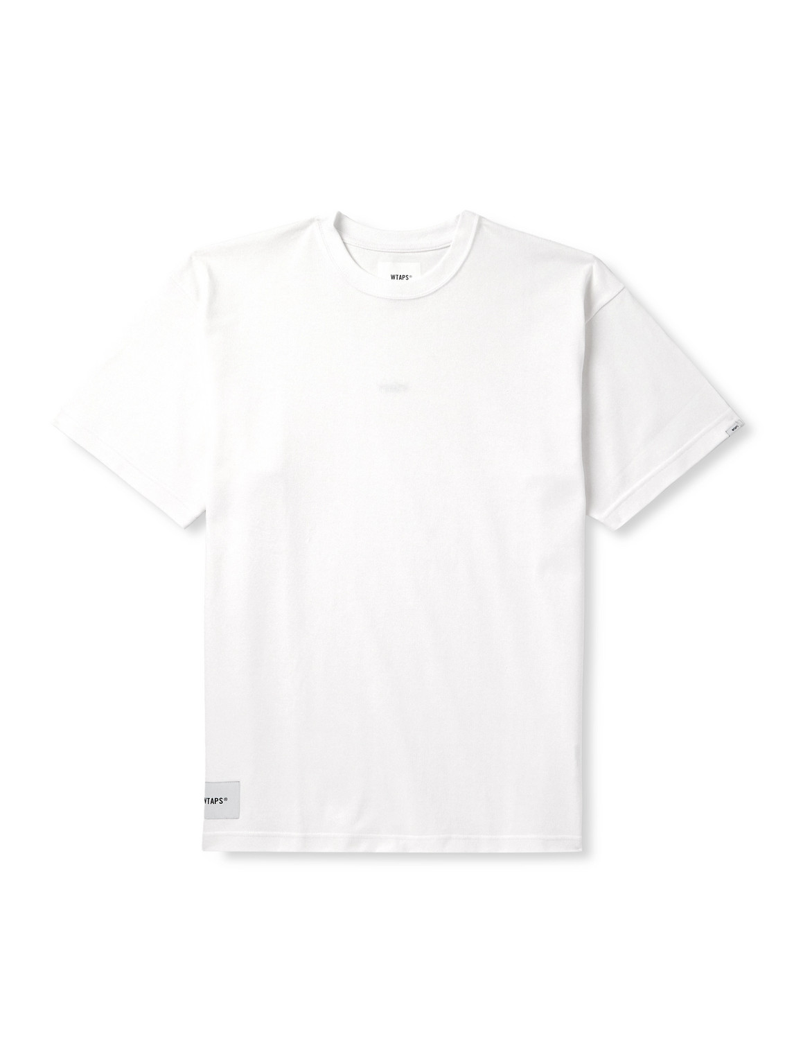 Wtaps Logo-appliquéd Cotton-jersey T-shirt In White