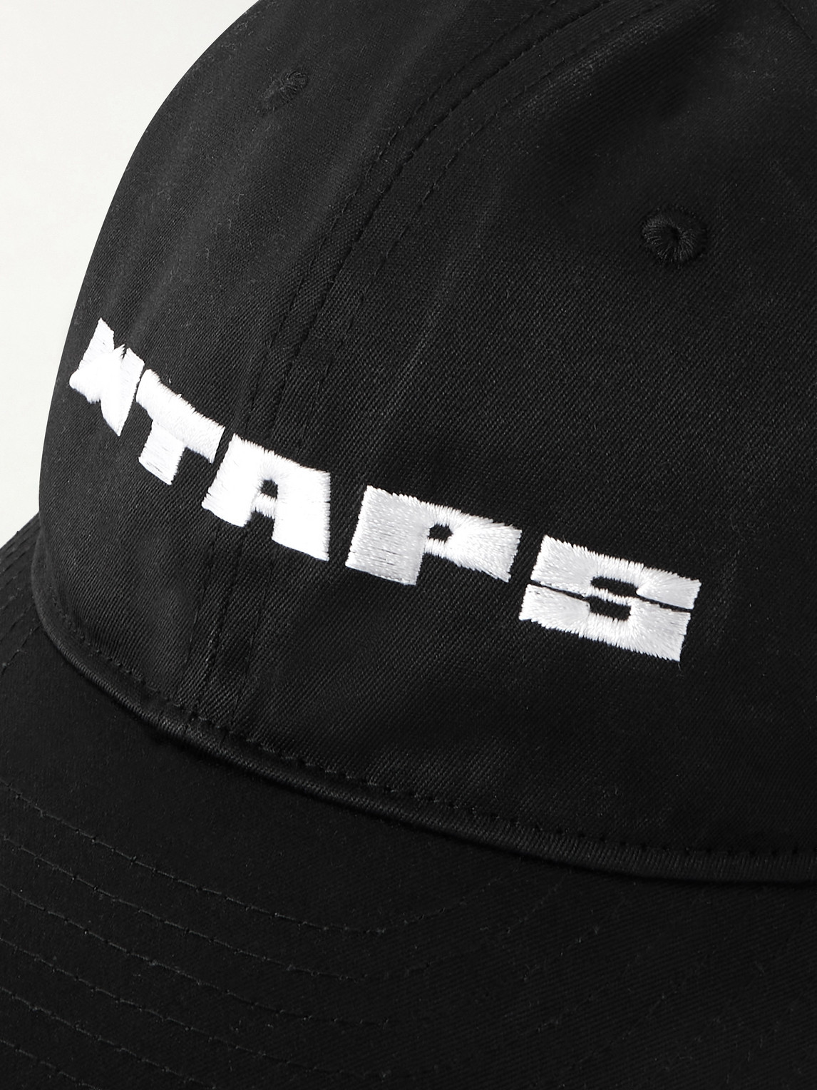 Wtaps Logo-embroidered Twill Baseball Cap In Black