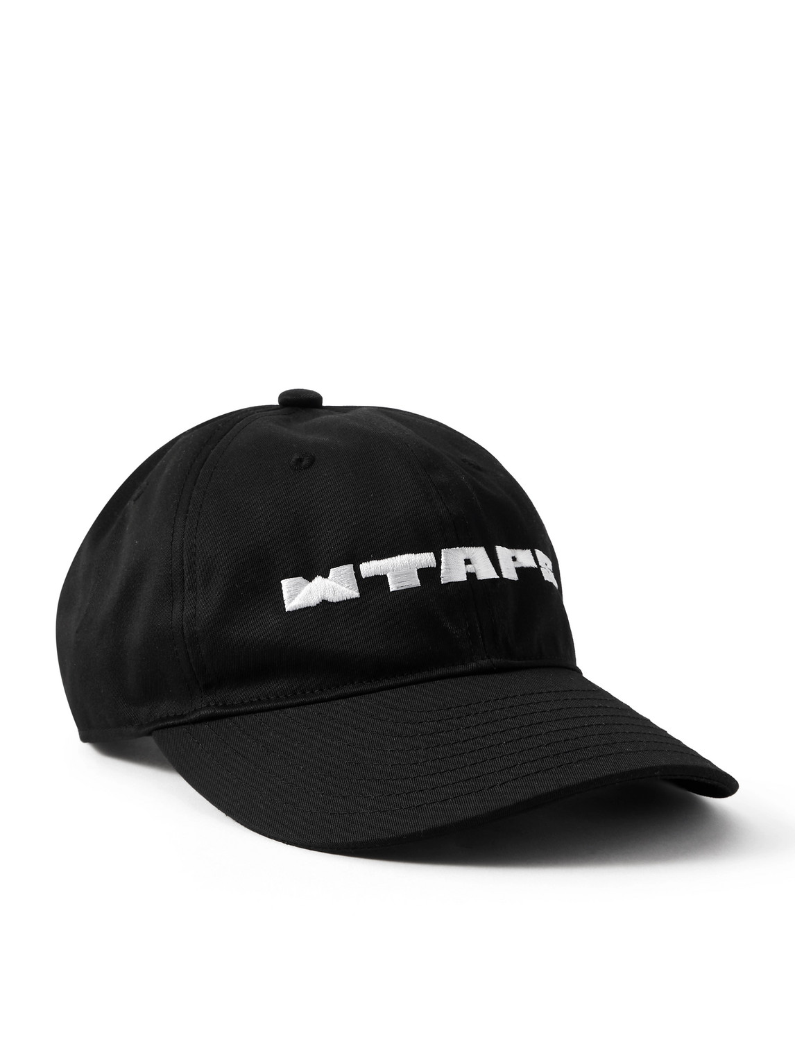 Wtaps Logo-embroidered Twill Baseball Cap In Black