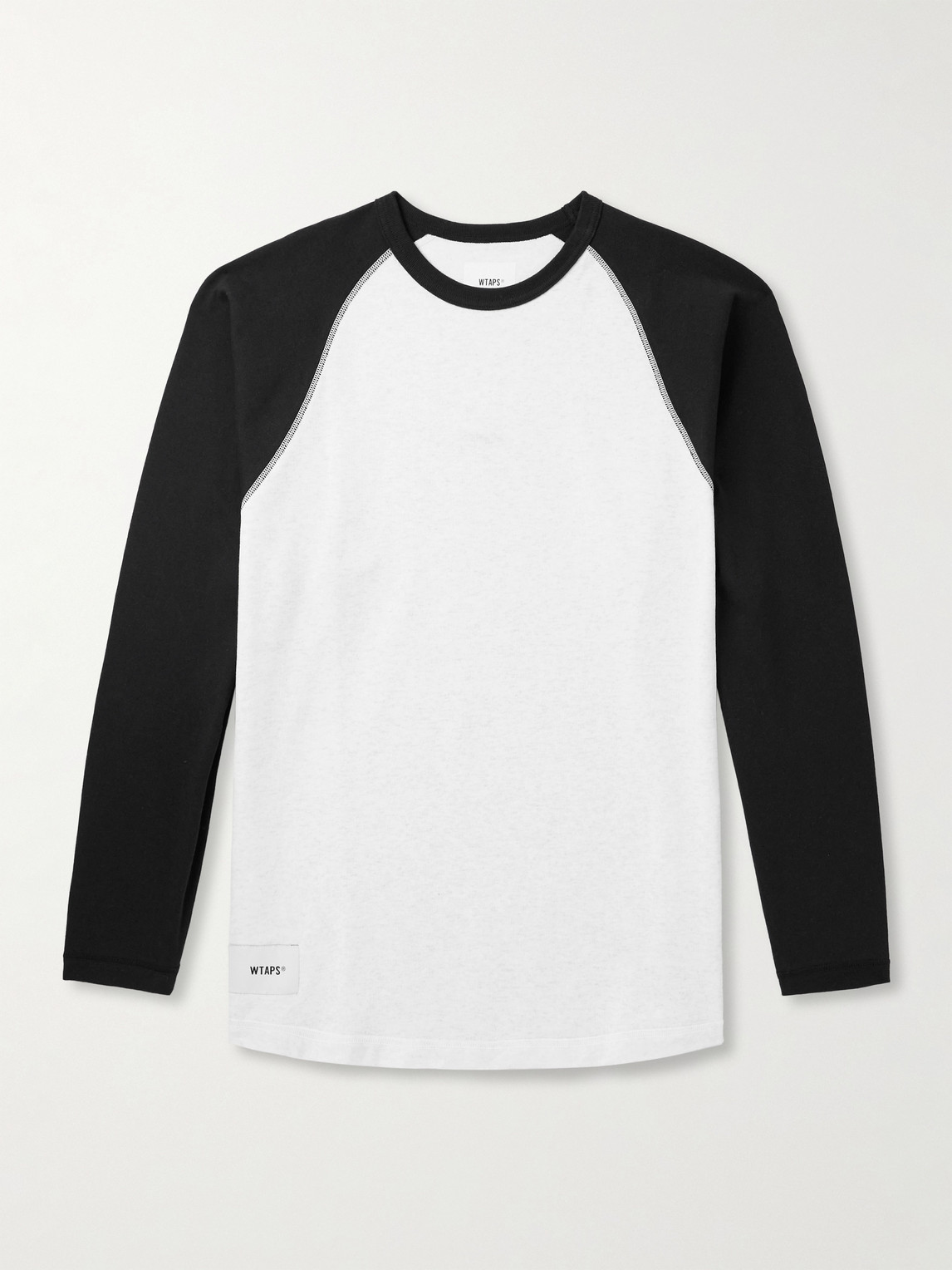 WTAPS Ian Logo-Appliquéd Two-Tone Cotton-Jersey T-hirt - Men