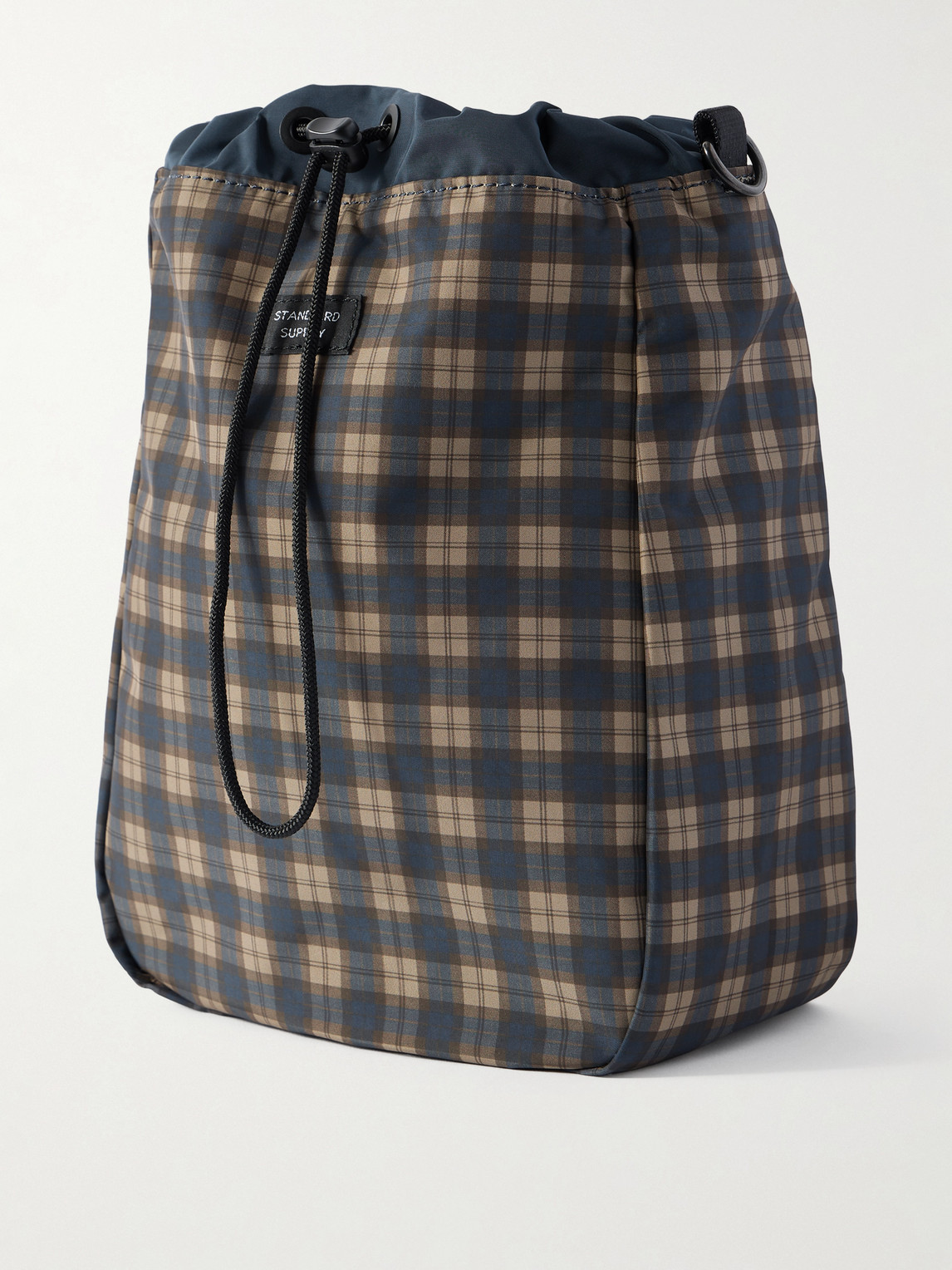 Wtaps Checked Shell Messenger Bag In Blue